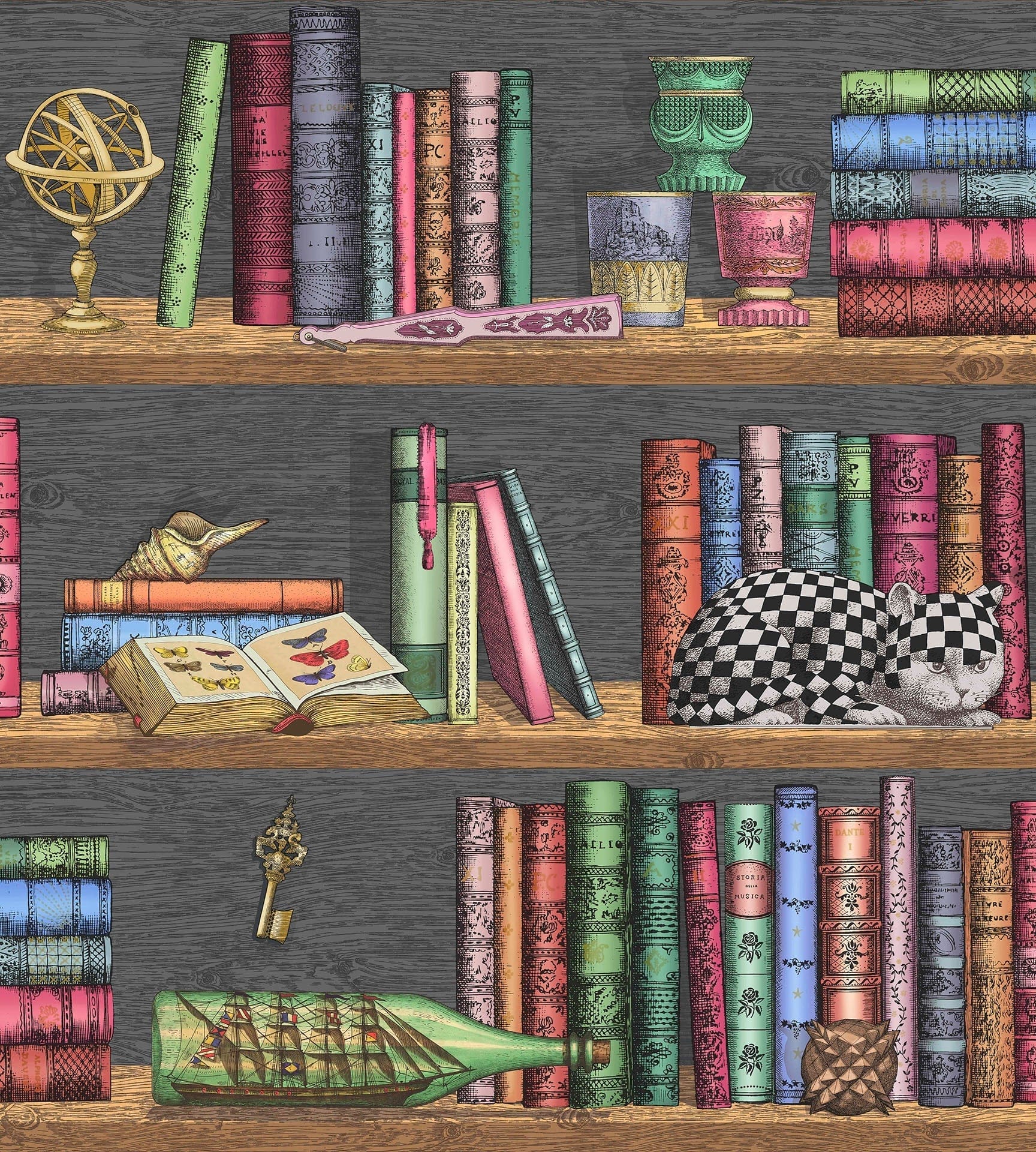Cole & Son Libreria wallpaper - Rich Multi