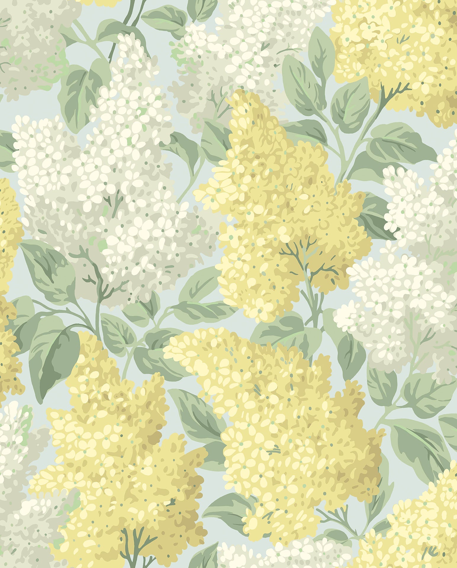 Cole & Son Lilac - Lemon & Soft Olive on Sea Foam