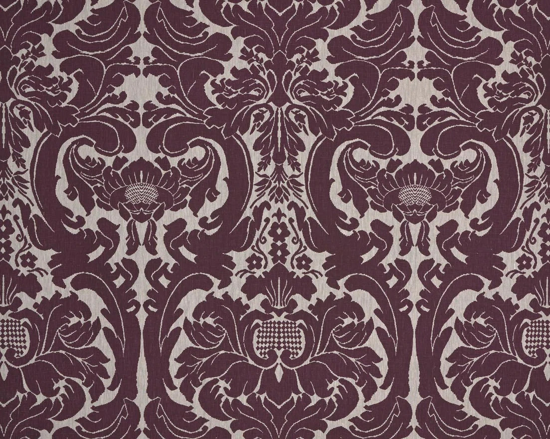 Pierre Frey French damask large - Aubergine