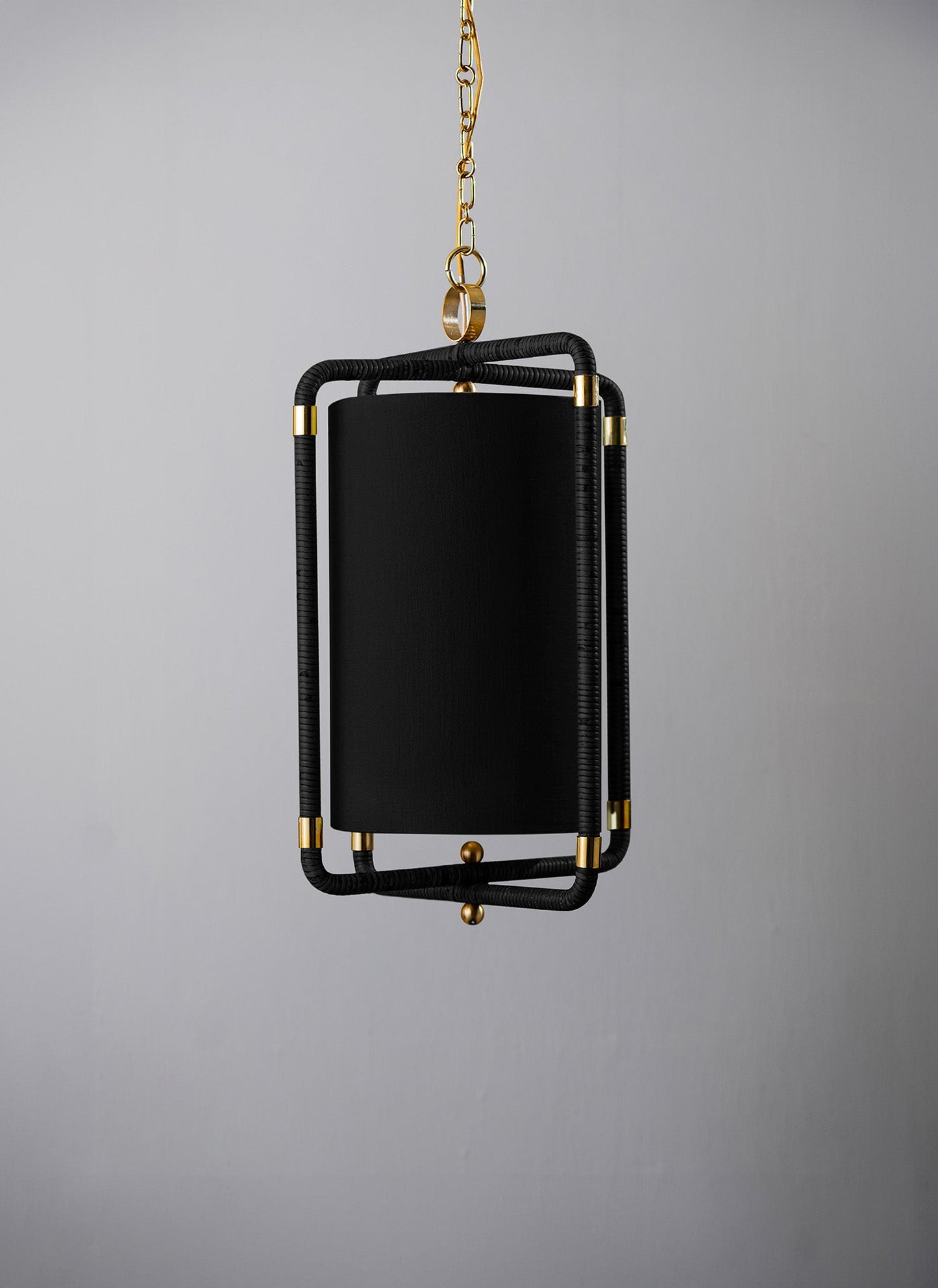 Holden Lantern Ceiling Light - Black and Brass
