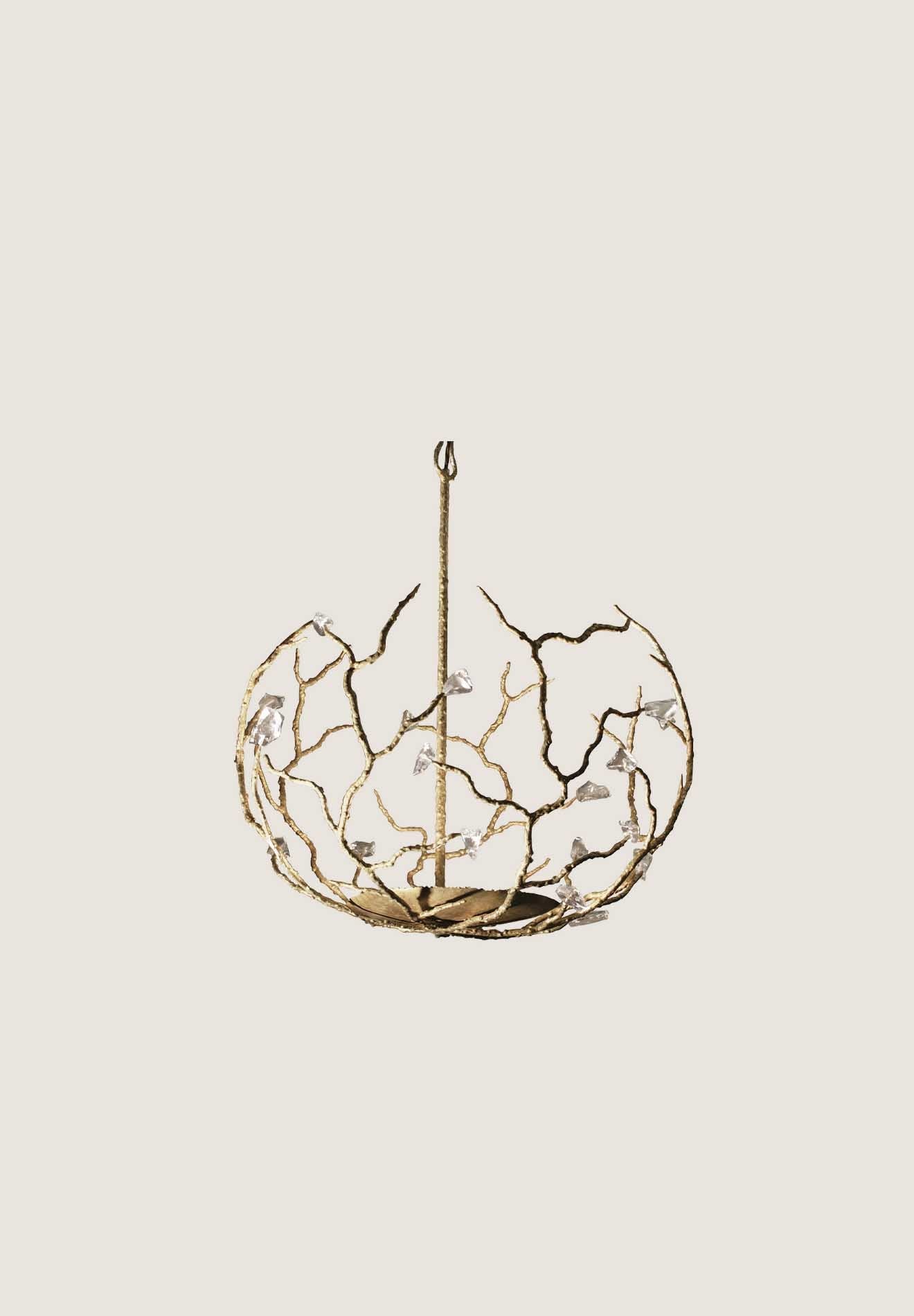 Blossom Chandelier Large - White Gold