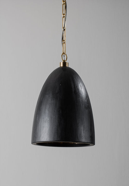 Moody Pendant - Black with Etched Gold