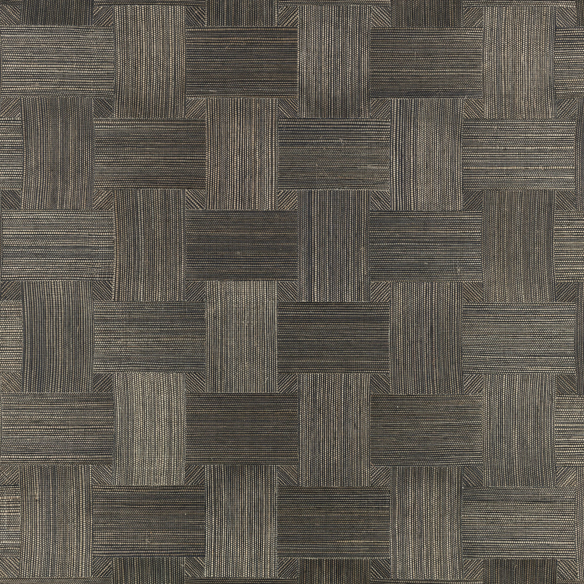 Mark Alexander Lattice Mosaic Wallcovering Anthracite wallpaper