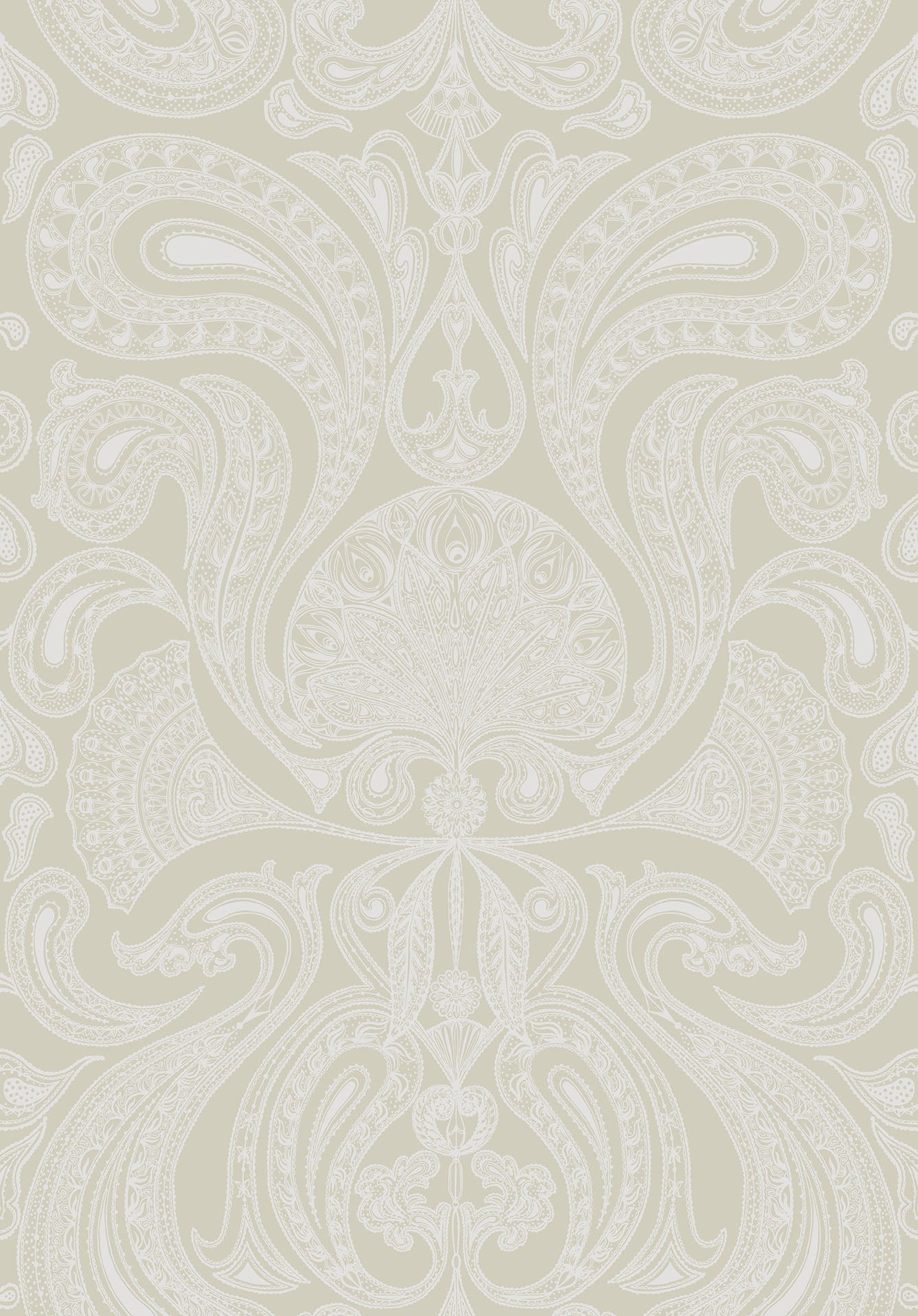 Cole & Son Malabar - Silver on Soft Olive