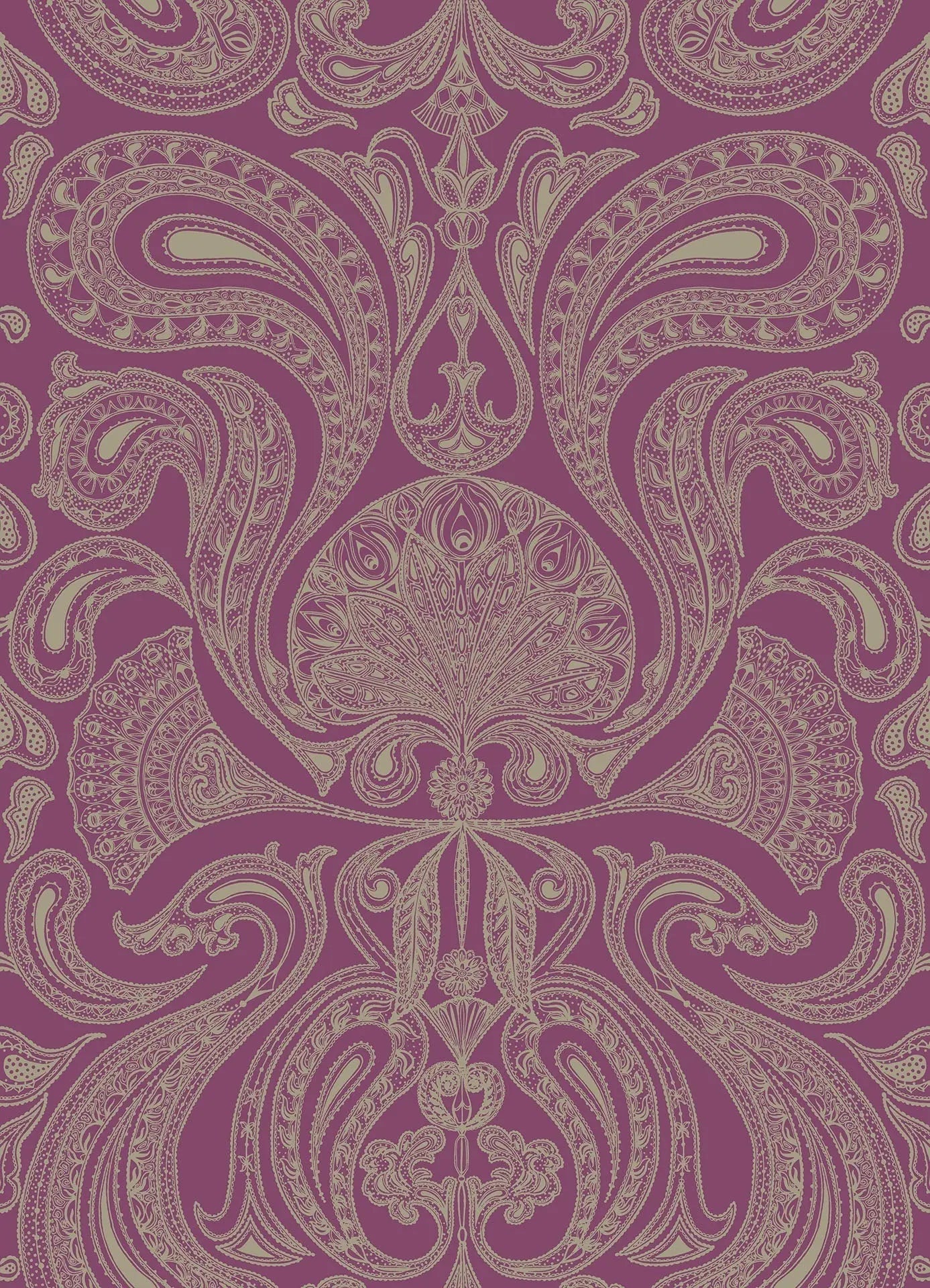 Cole & Son Malabar - Grey on Purple