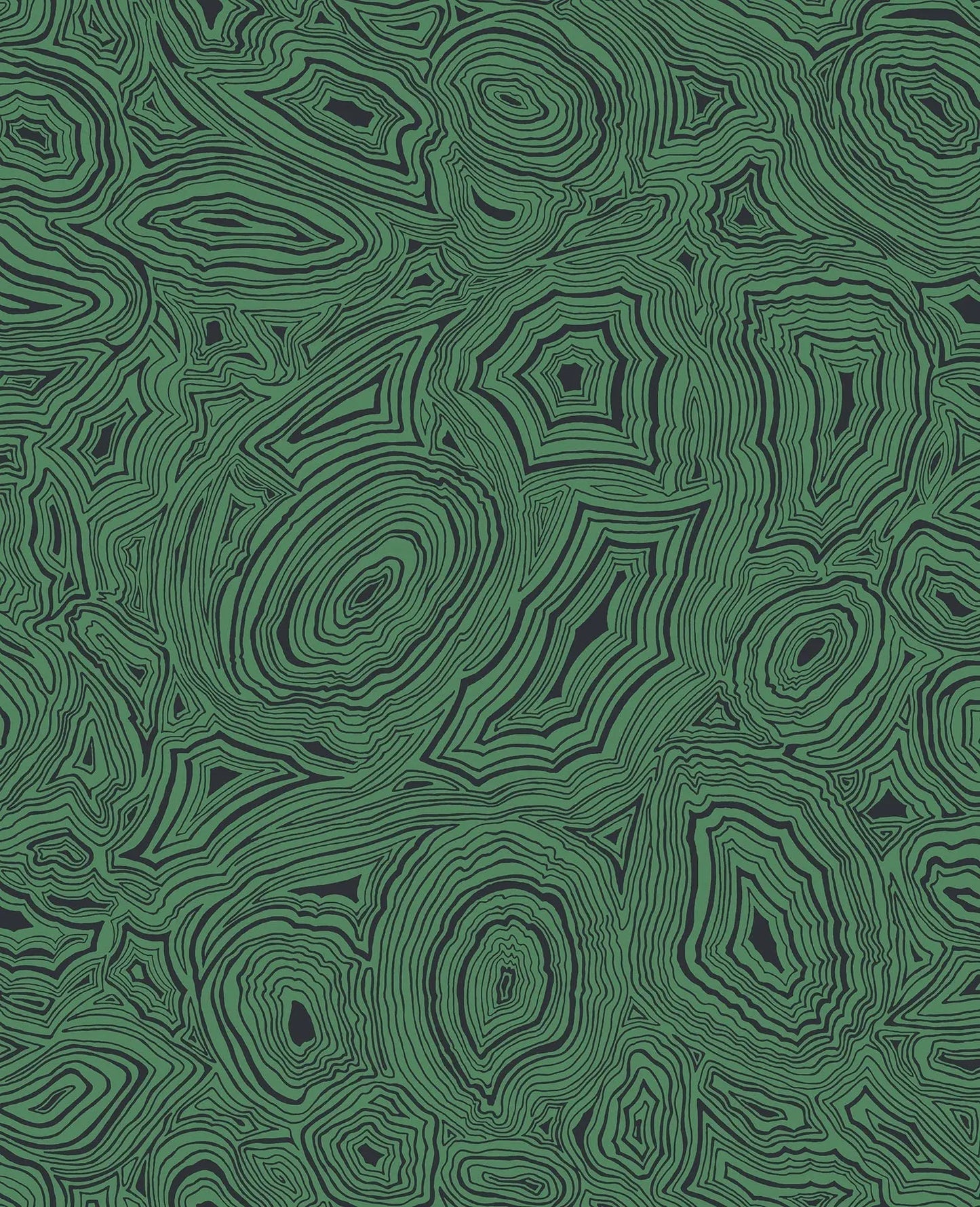Cole & Son Malachite - Emerald & Black