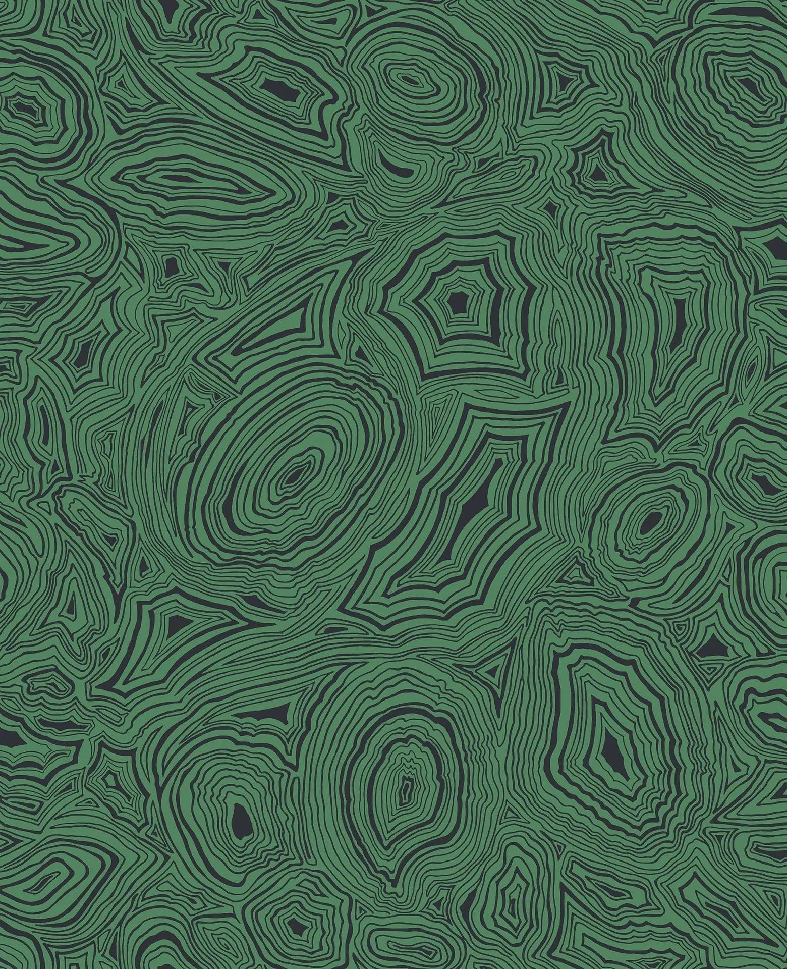 Cole & Son Malachite - Emerald & Black