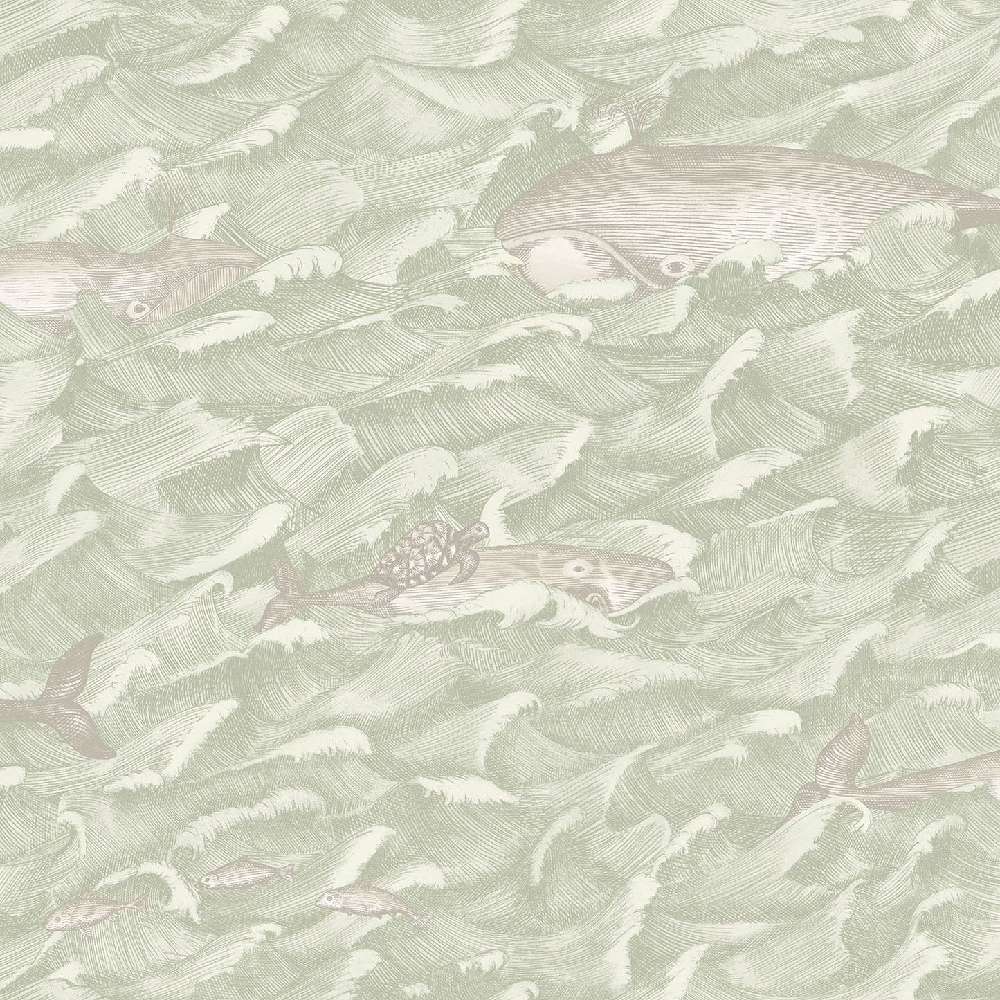 Cole & Son Melville wallpaper - Stone & Soft Olive