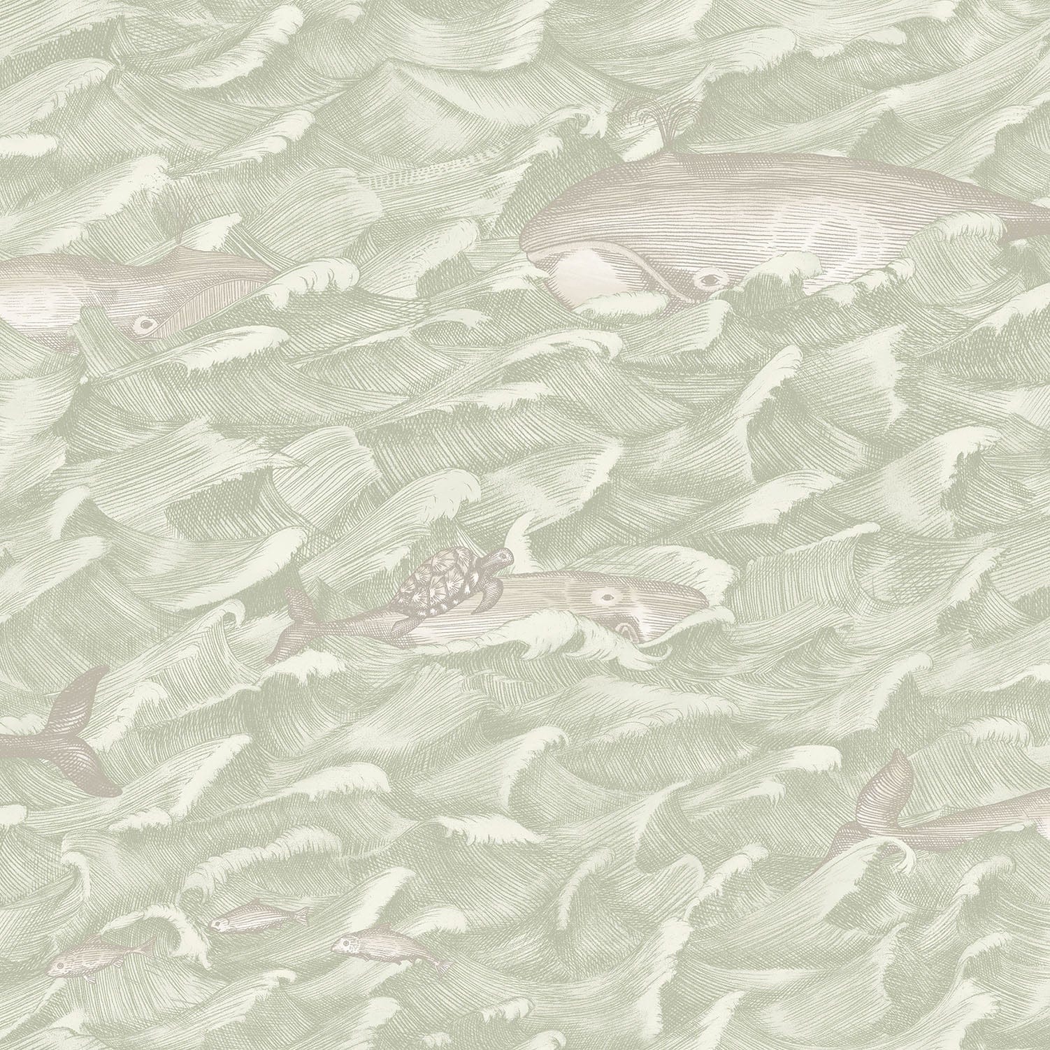 Cole & Son Melville wallpaper - Stone & Soft Olive