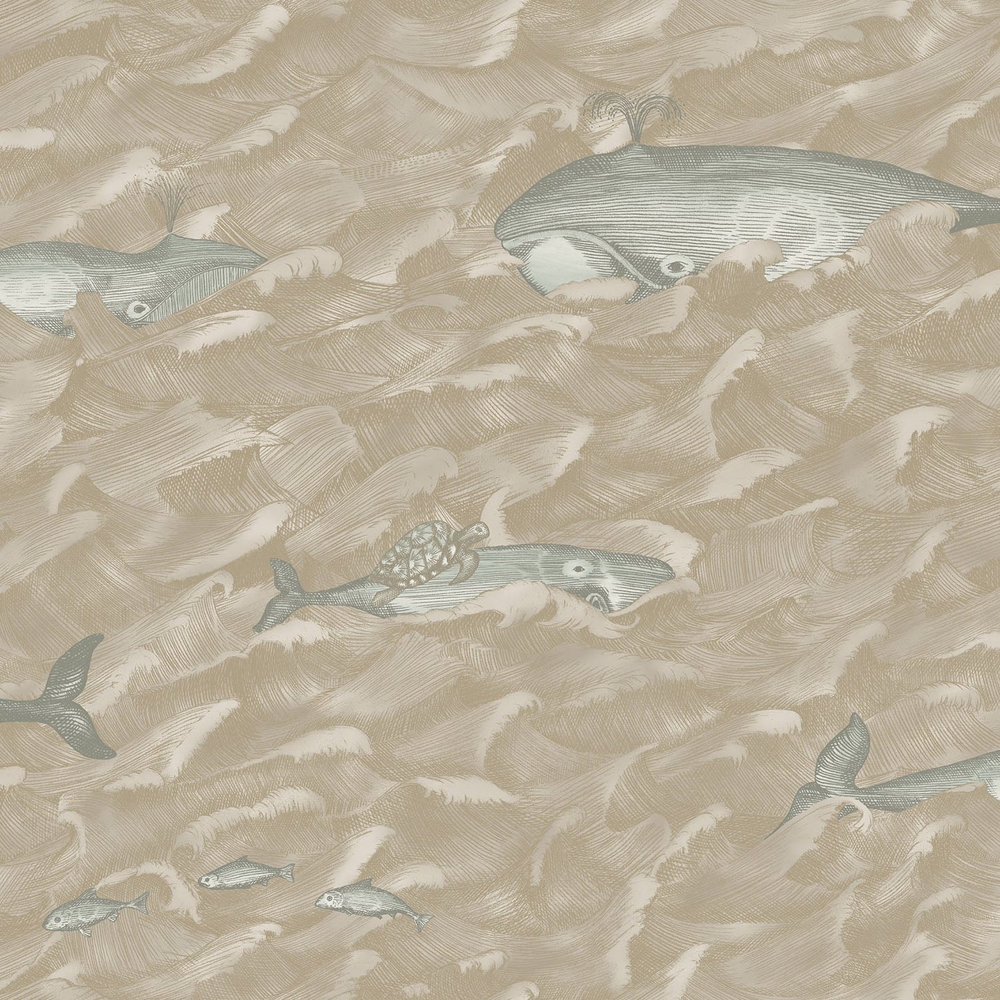 Cole & Son Melville - Seafoam & Metallic Gliver