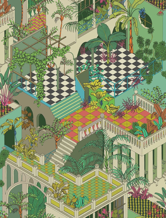 Cole & Son Miami wallpaper - Olive Green Multi