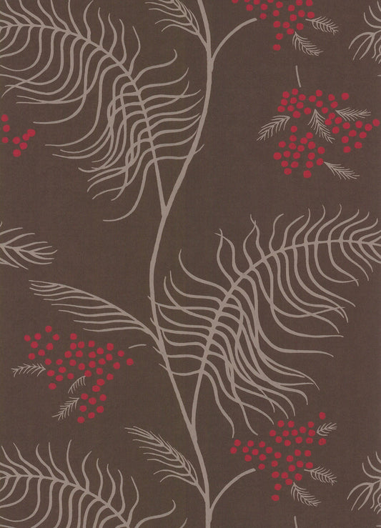 Cole & Son Mimosa wallpaper - Rouge & Linen on Soot