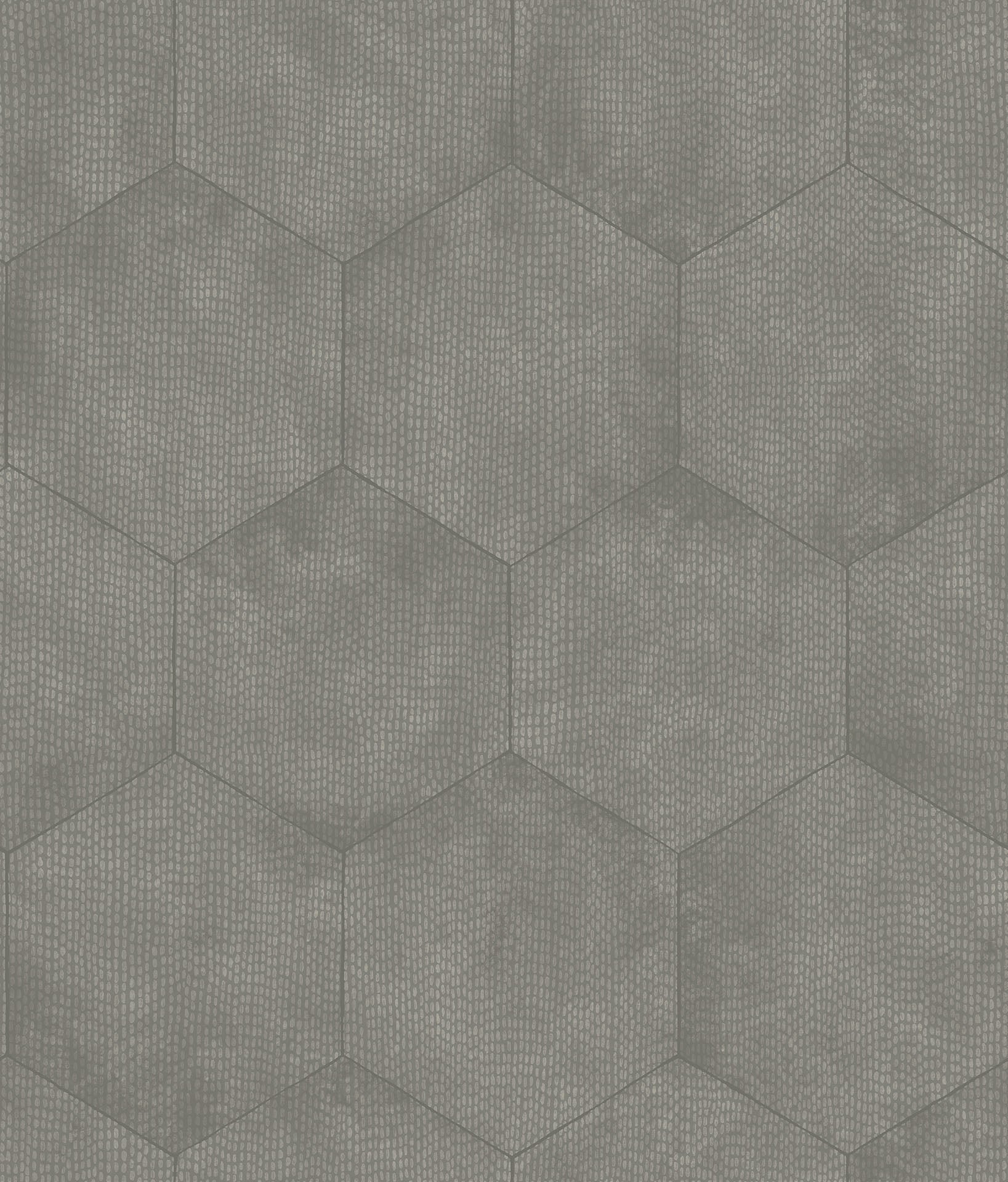 Cole & Son Mineral - Metallic Silver on Elephant Grey