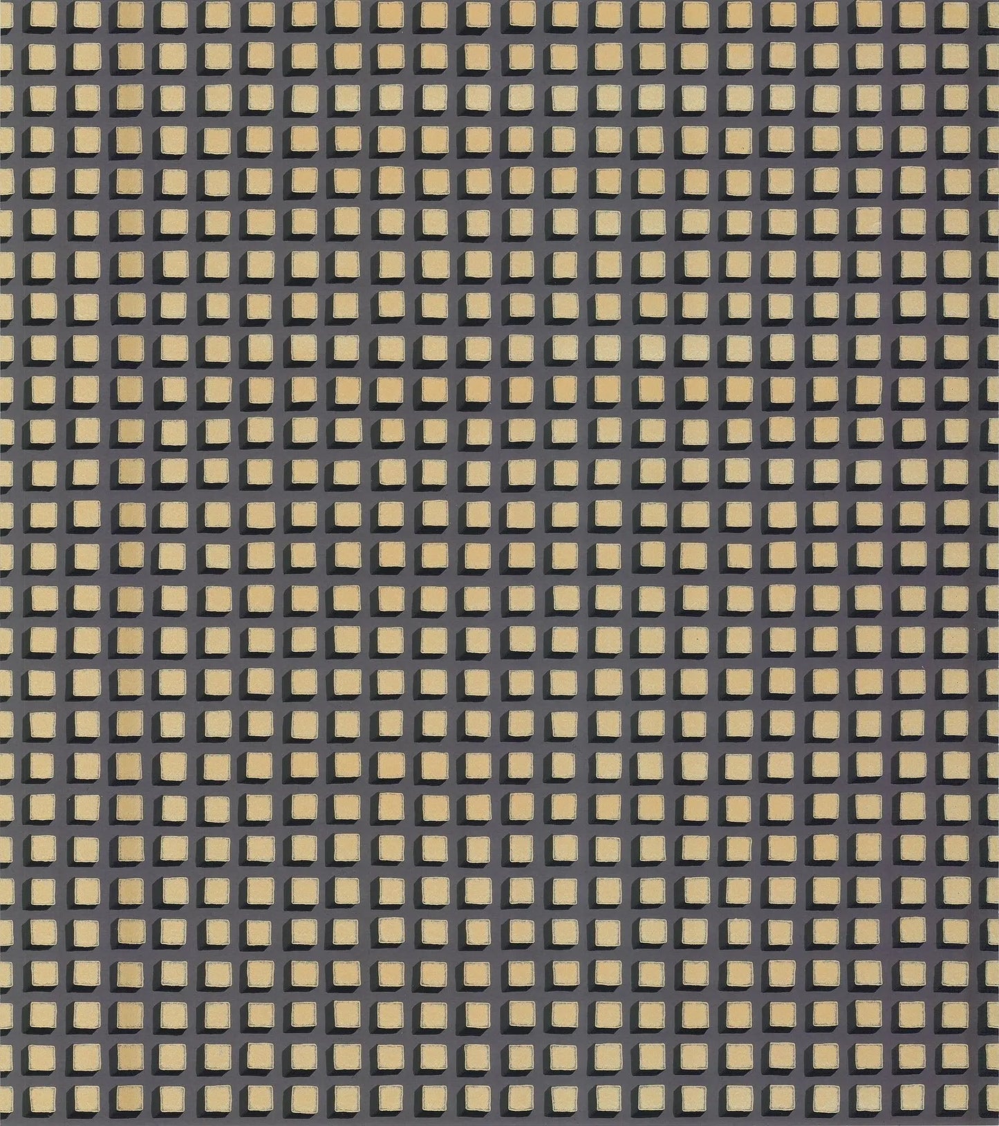 Cole & Son Mosaic wallpaper - Metallic Gold on Soot