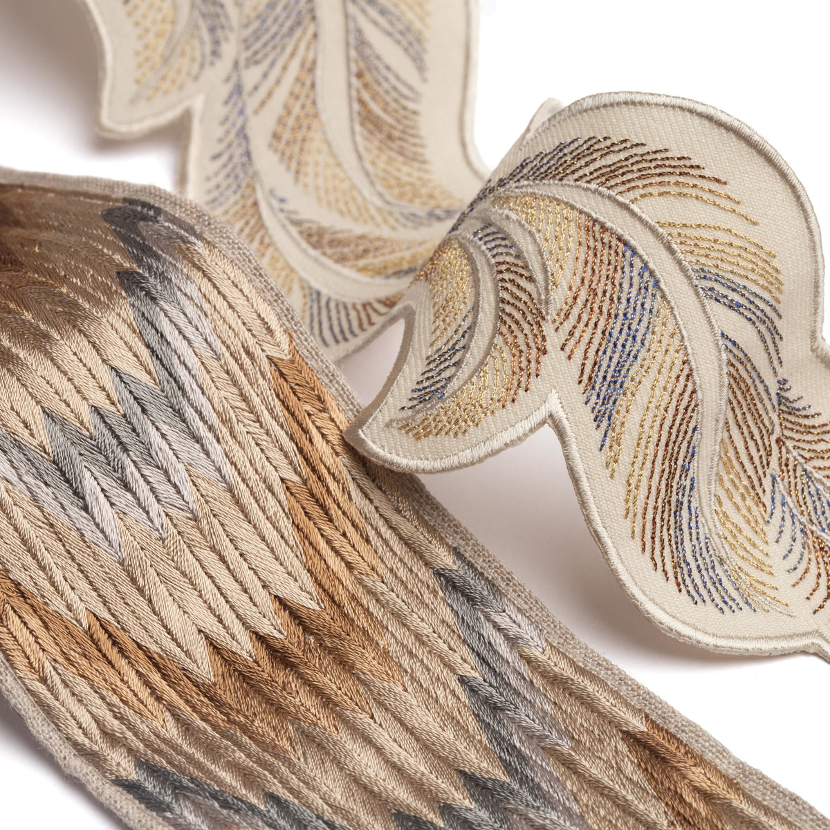 Samuel and Sons Flame Embroidered Border — scenography