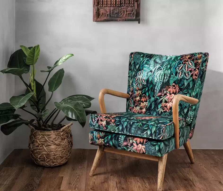 Osborne & Little | Green Wall Velvet - room setting
