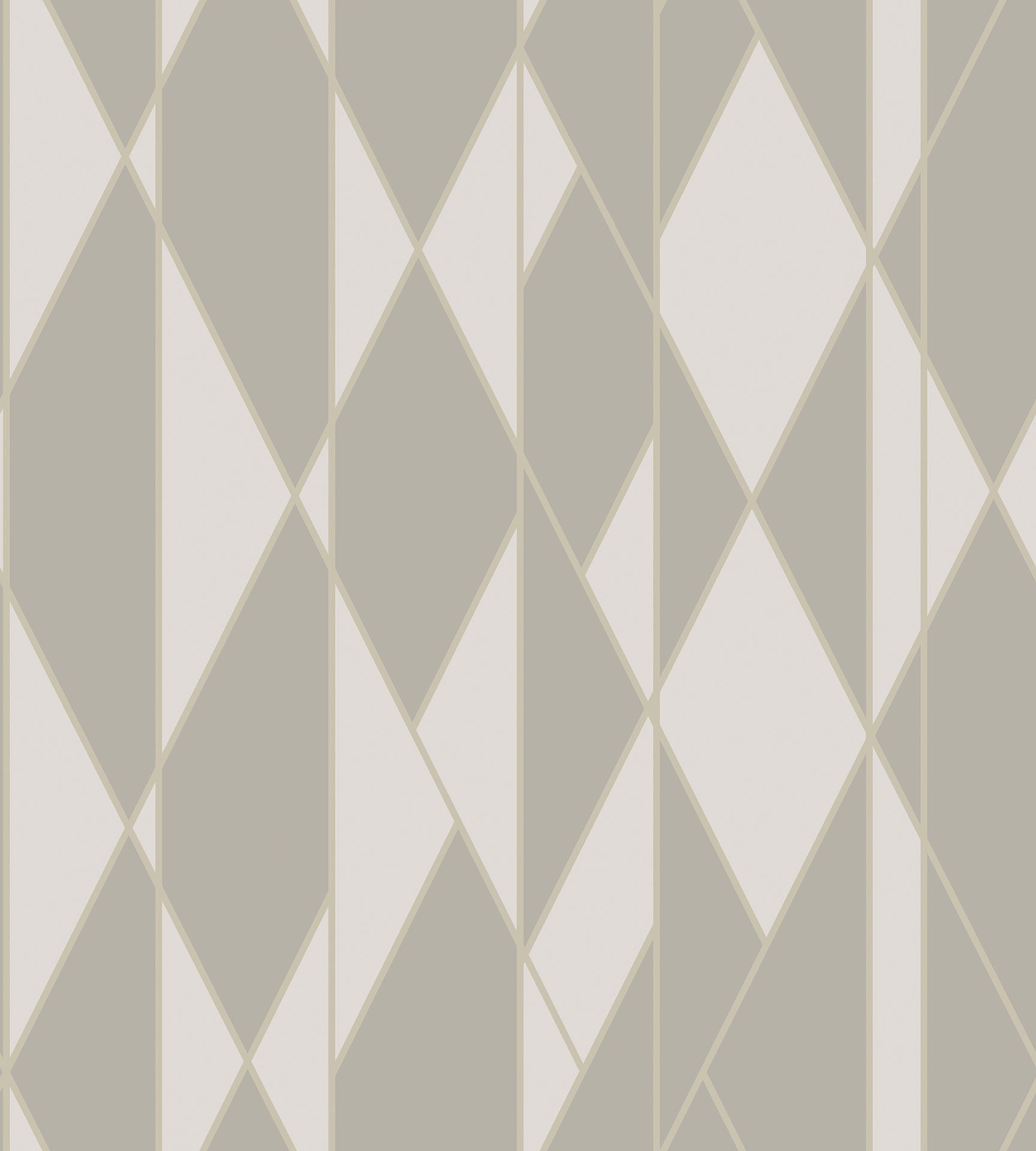 Cole & Son Oblique wallpaper - Taupe & Metallic Silver