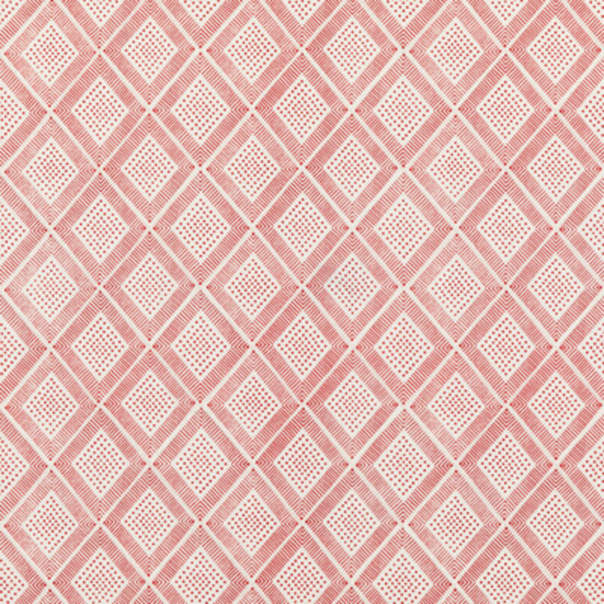 Baker Lifestyle | Block Trellis fabric - Rustic Red
