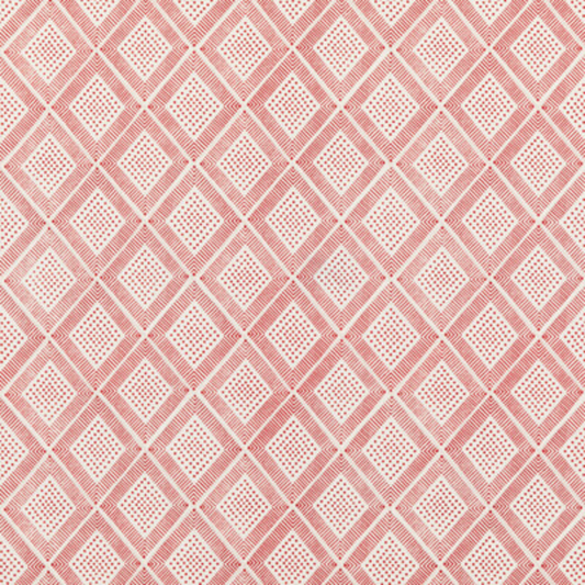 Baker Lifestyle | Block Trellis fabric - Rustic Red