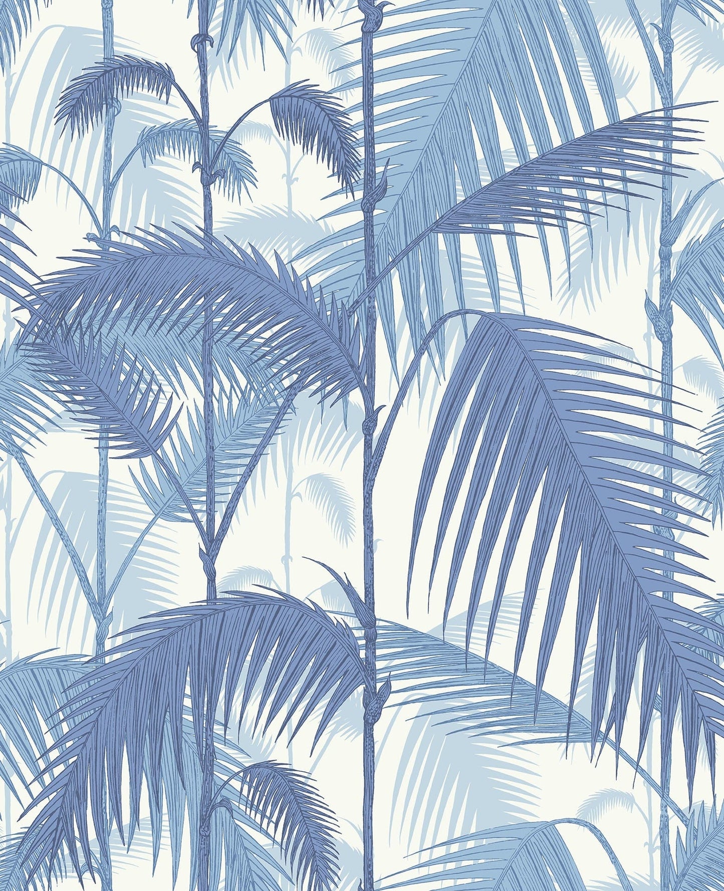 Cole & Son Palm Jungle - Hyacinth on White