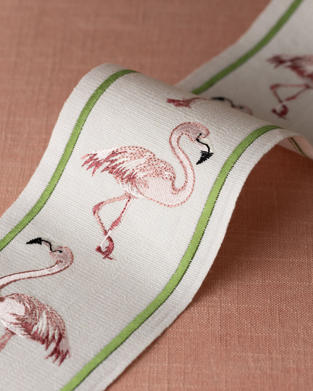 Samuel and Sons Flamingo Court Embroidered Border — scenography