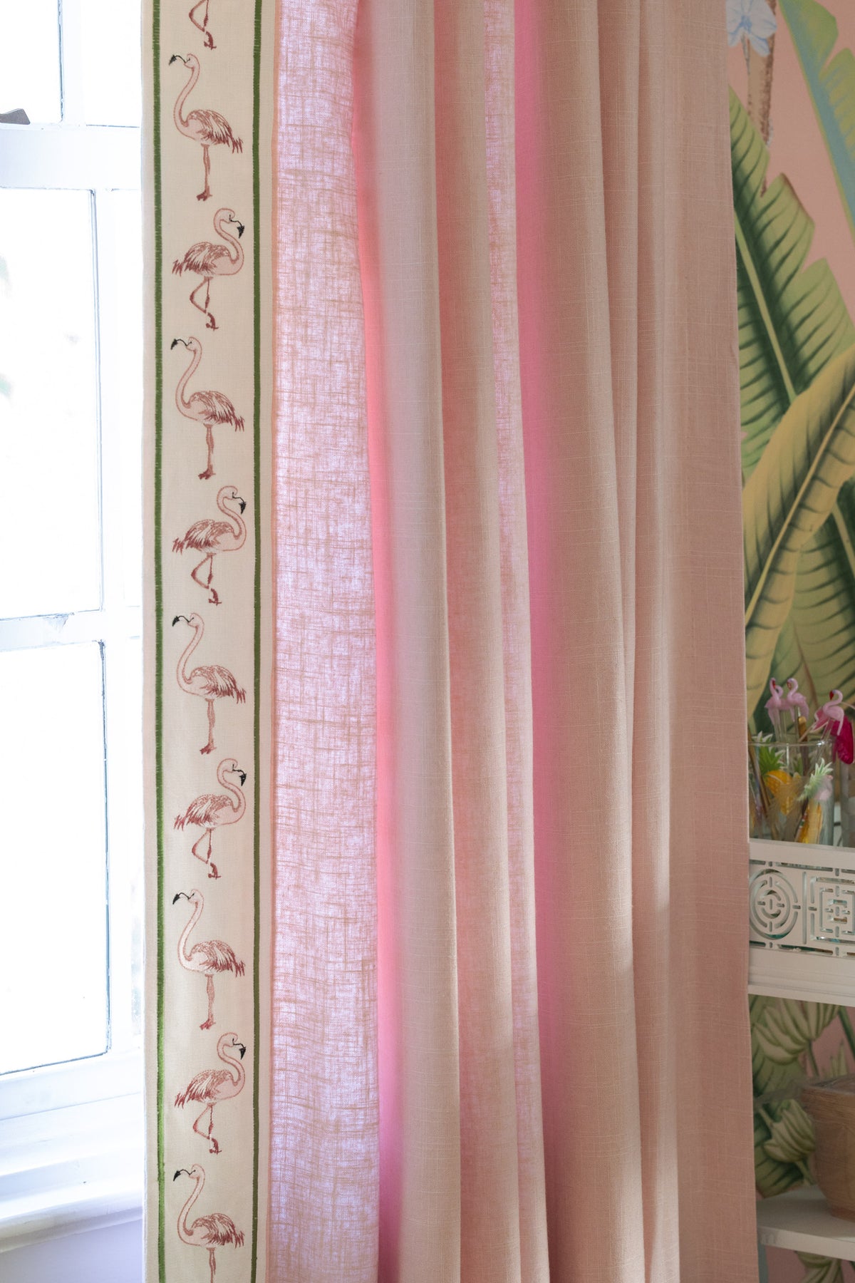 Samuel and Sons Flamingo Court Embroidered Border — scenography