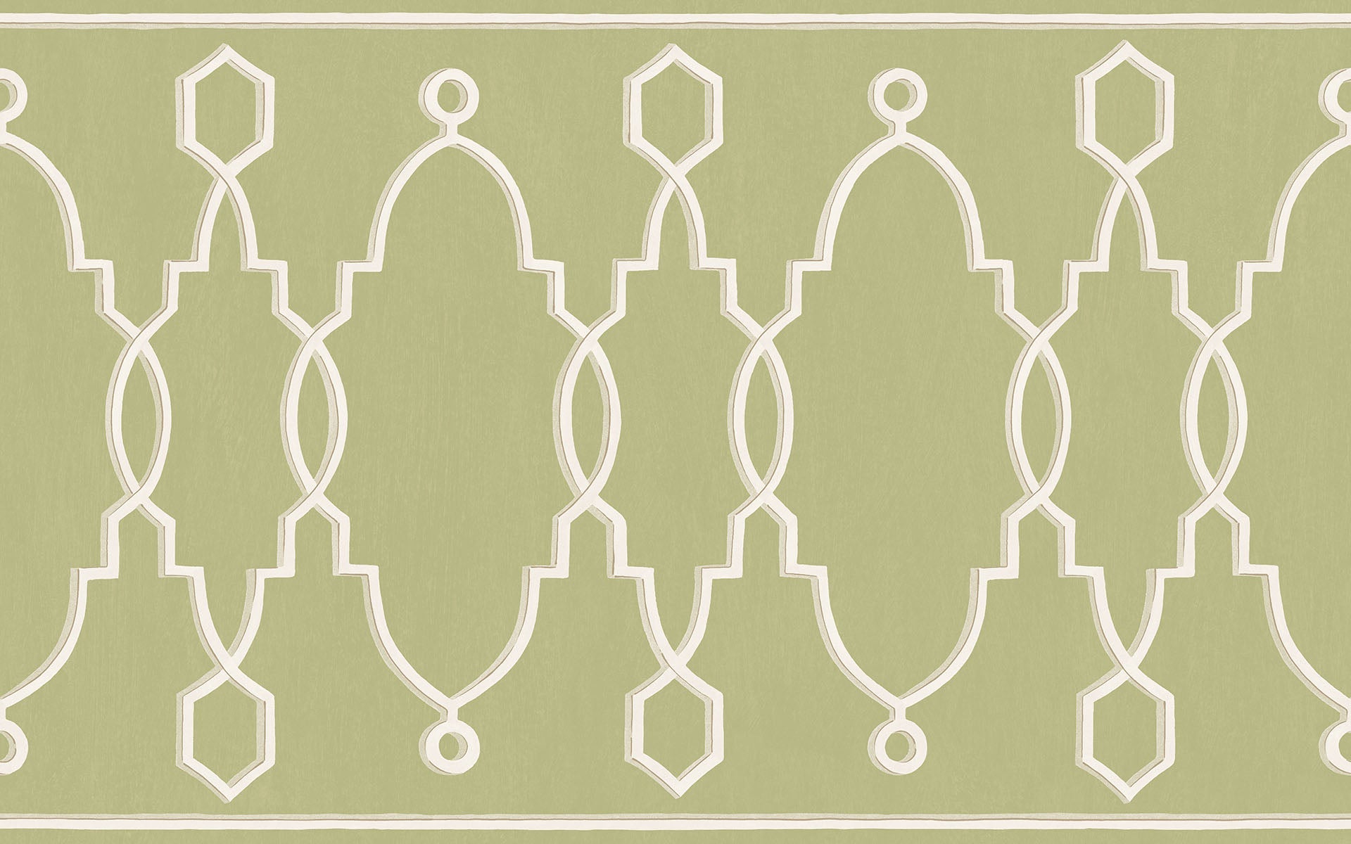 Cole & Son Parterre Border wallpaper - Olive Green