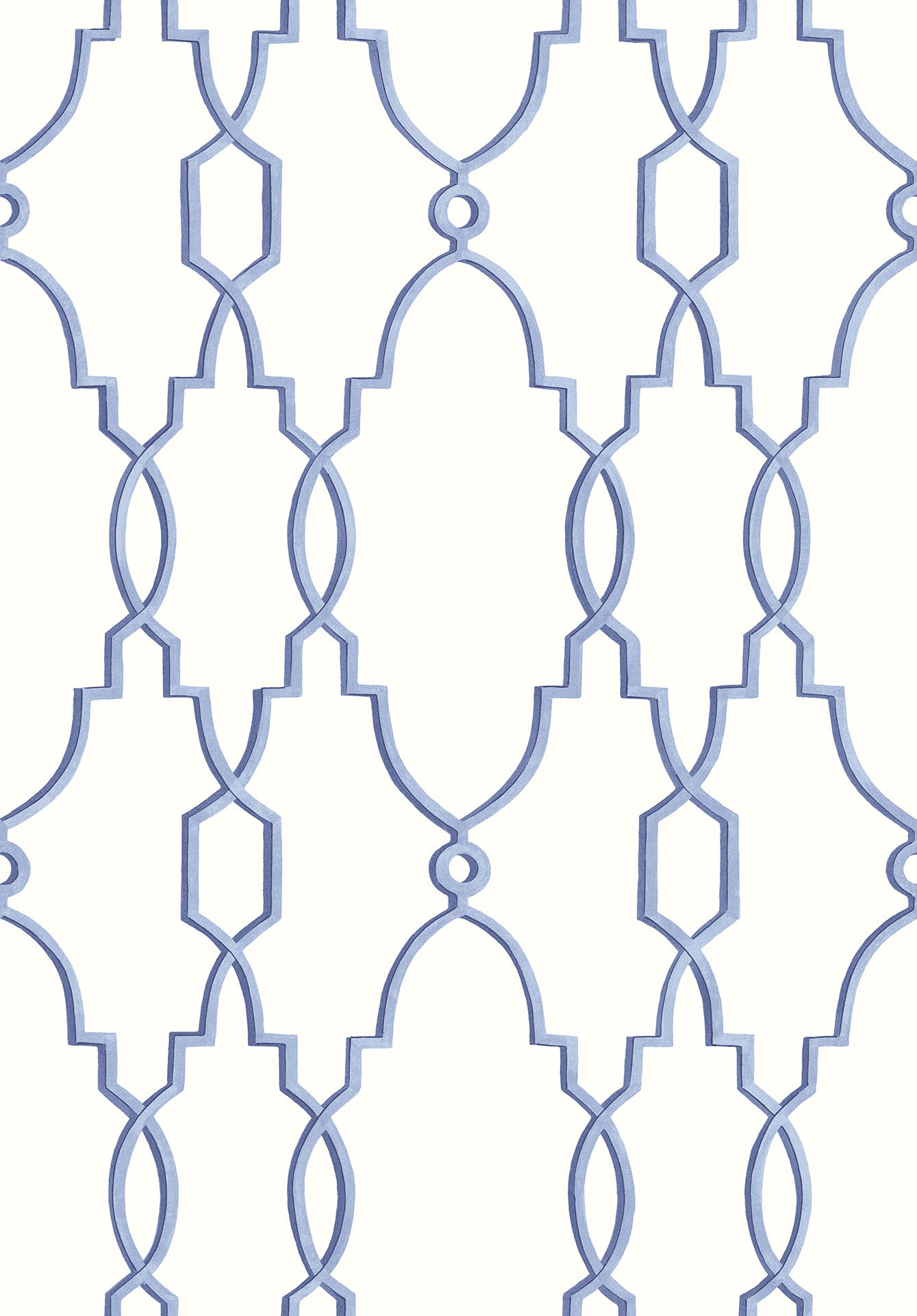 Cole & Son Parterre - Hyacinth Blue on White