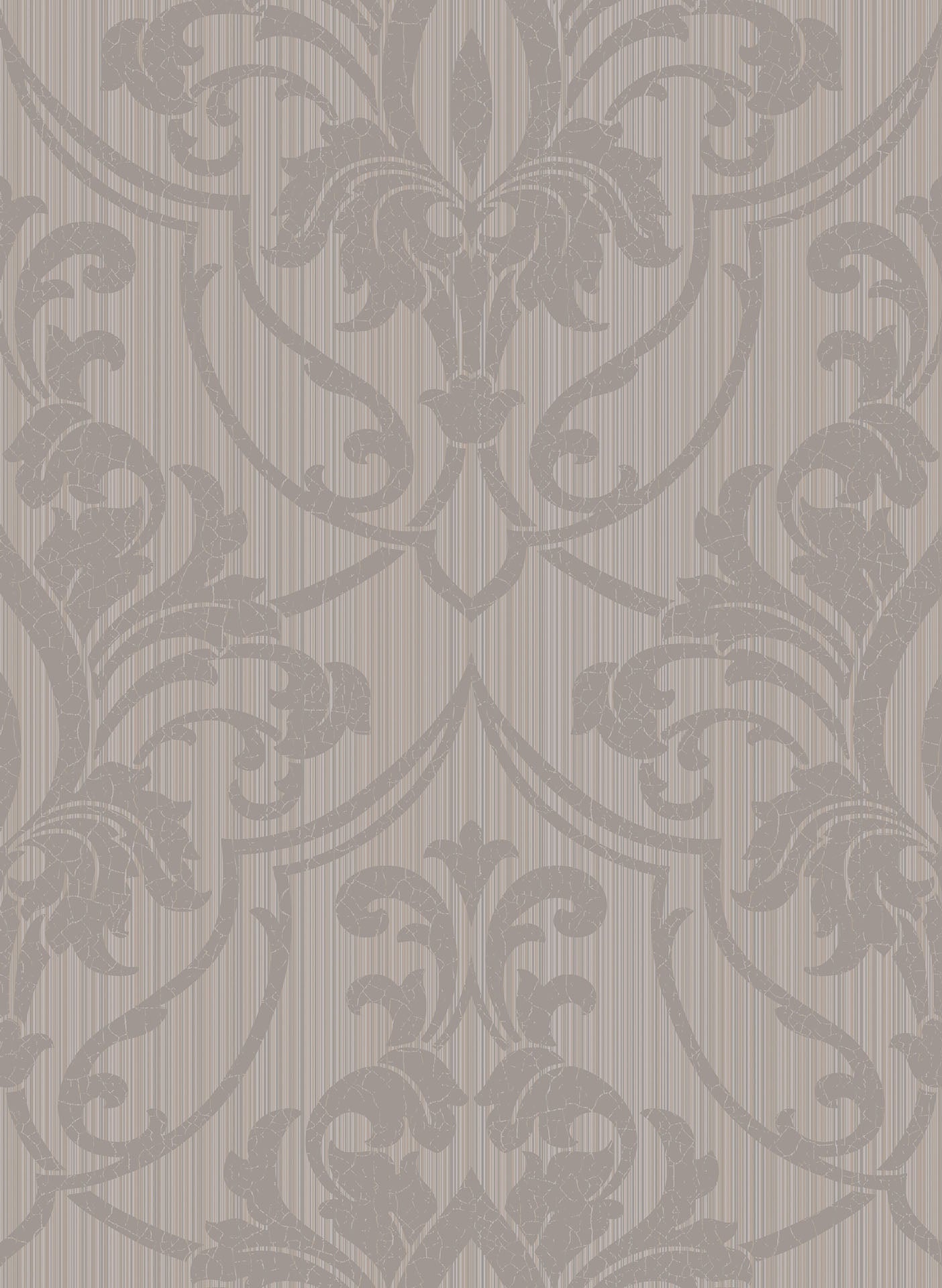 Cole & Son St Petersburg Damask wallpaper - Metallic Gilver on Taupe