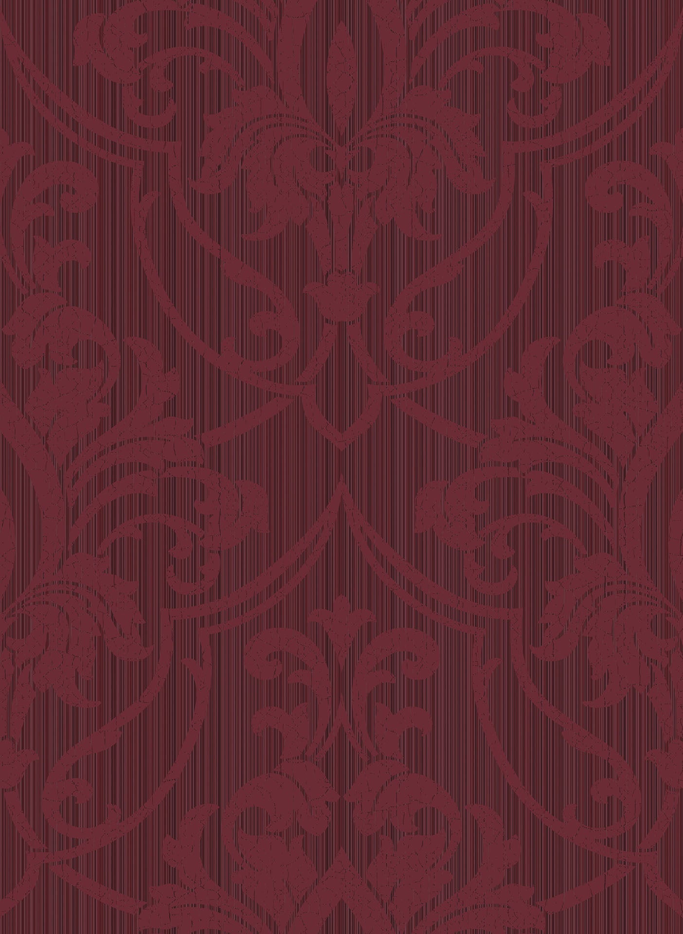 Cole & Son St Petersburg Damask - Red on Ink