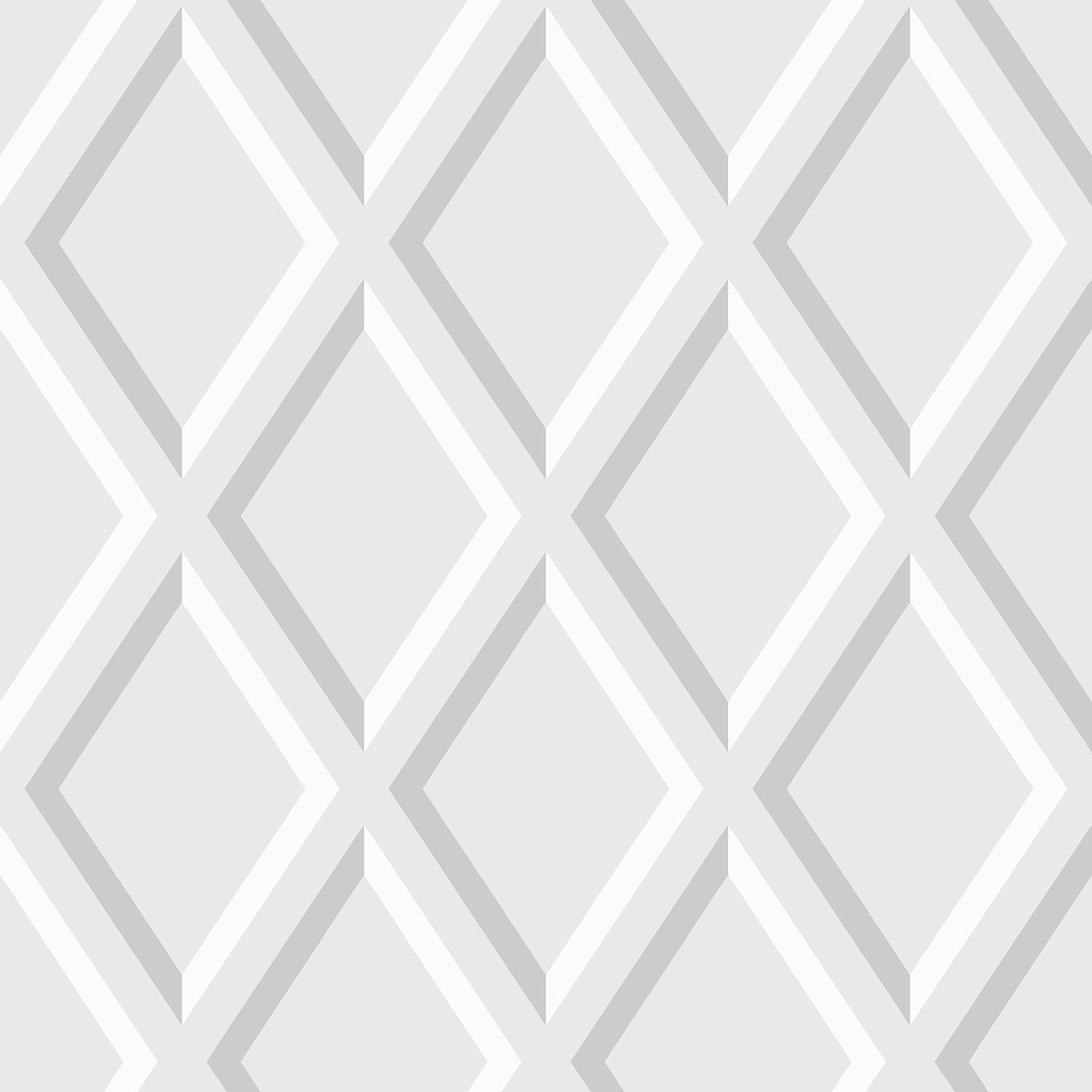 Cole & Son Pompeian - Silver & White on Lilac Grey