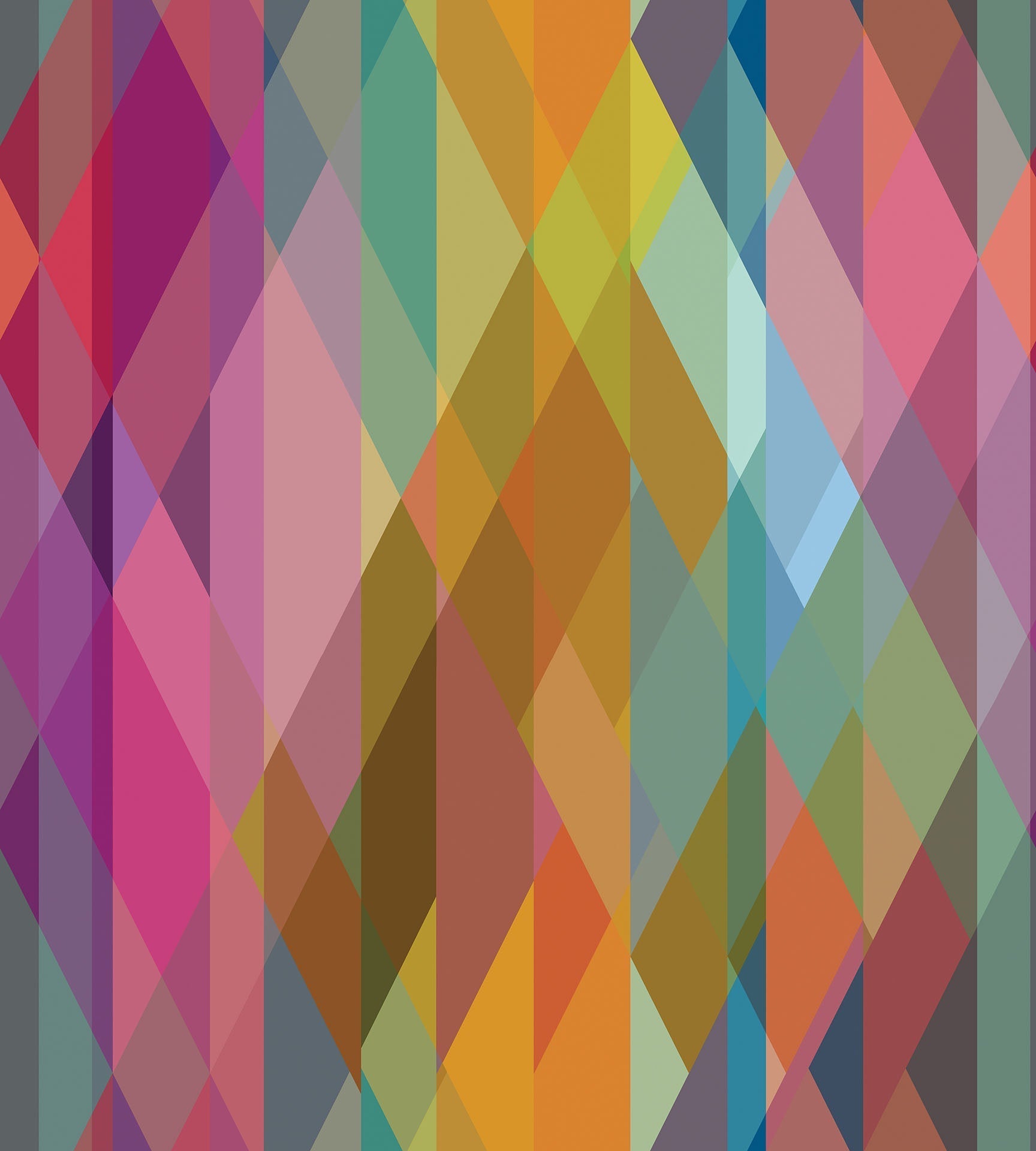 Cole & Son Prism wallpaper - Bright Multi on Fuchsia