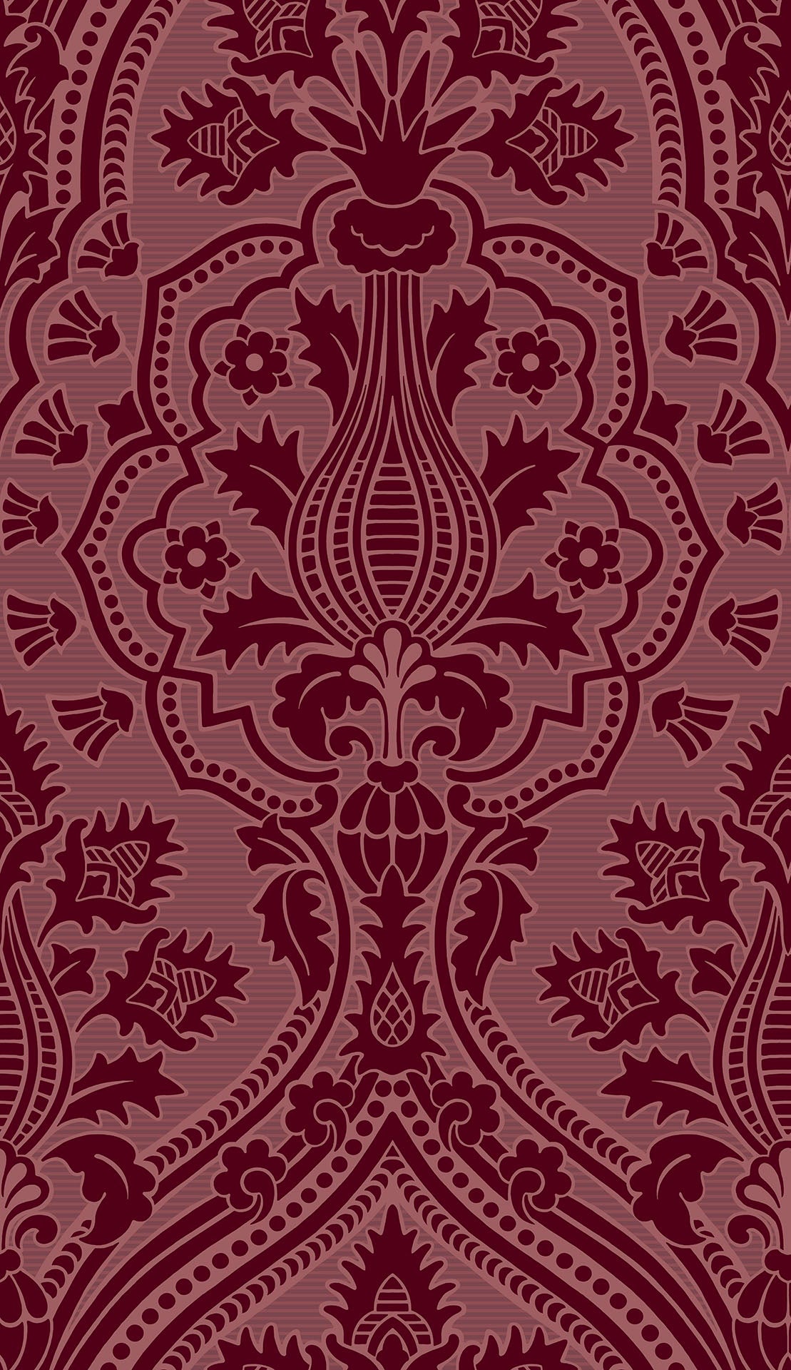 Cole & Son Pugin Palace Flock - Claret