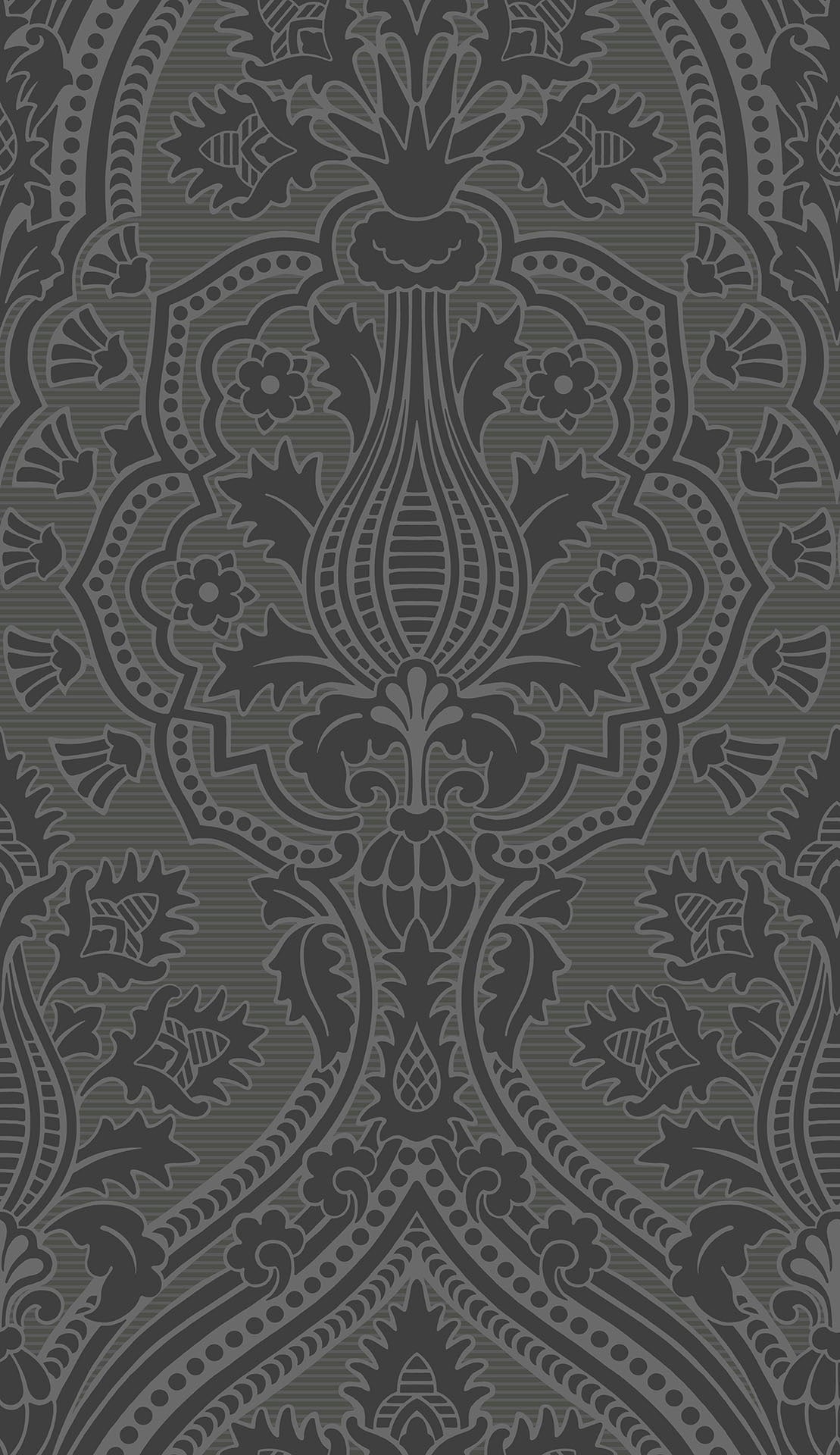 Cole & Son Pugin Palace Flock - Charcoal