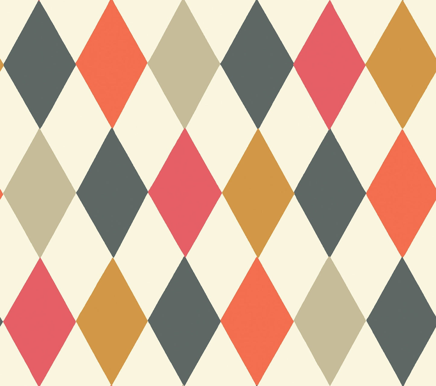 Cole & Son Punchinello wallpaper - Reds & Charcoal on Parchment