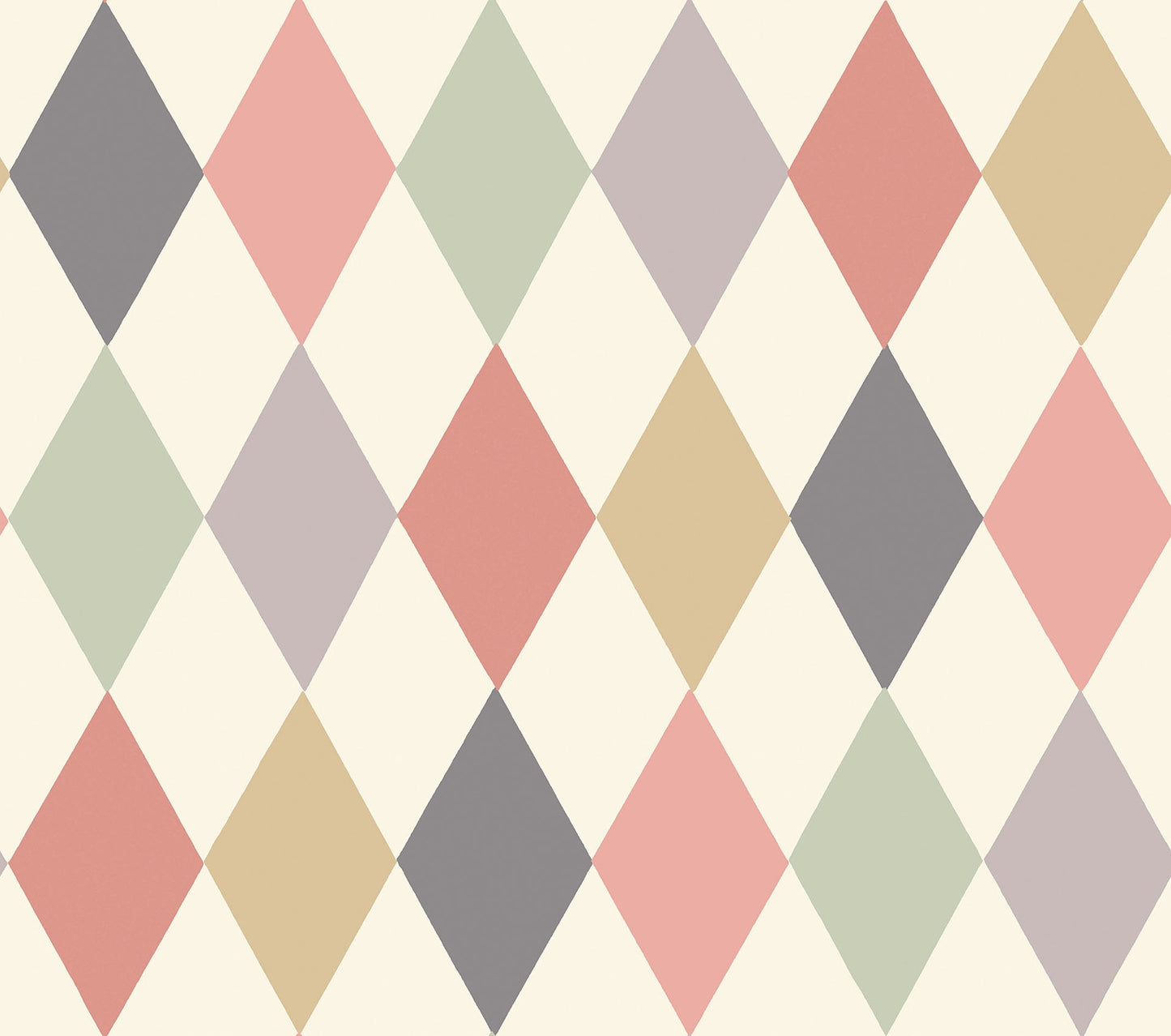 Cole & Son Punchinello - Coral & Olive on Cream