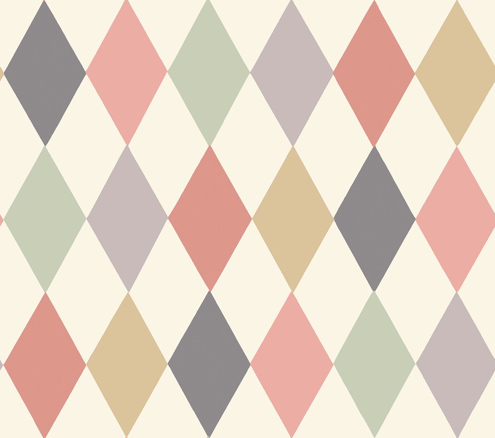 Cole & Son Punchinello - Coral & Olive on Cream