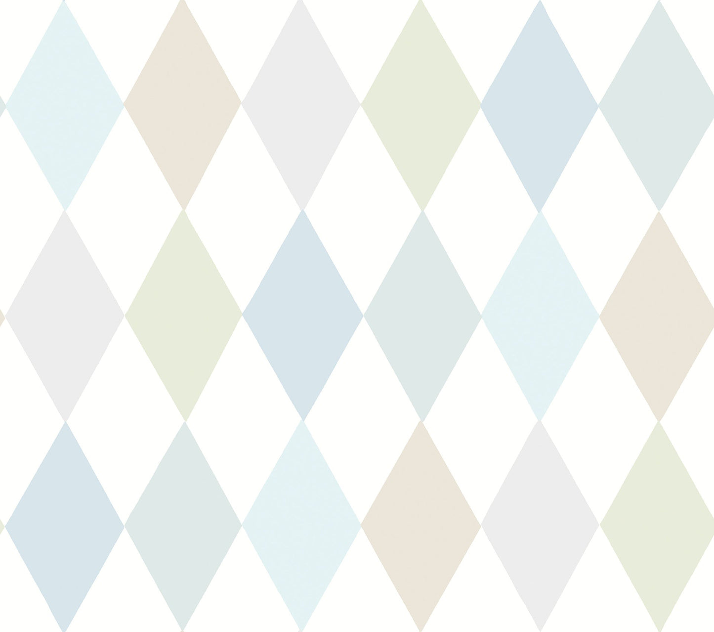 Cole & Son Punchinello - Power Blue, Seafoam & Grey on Chalk