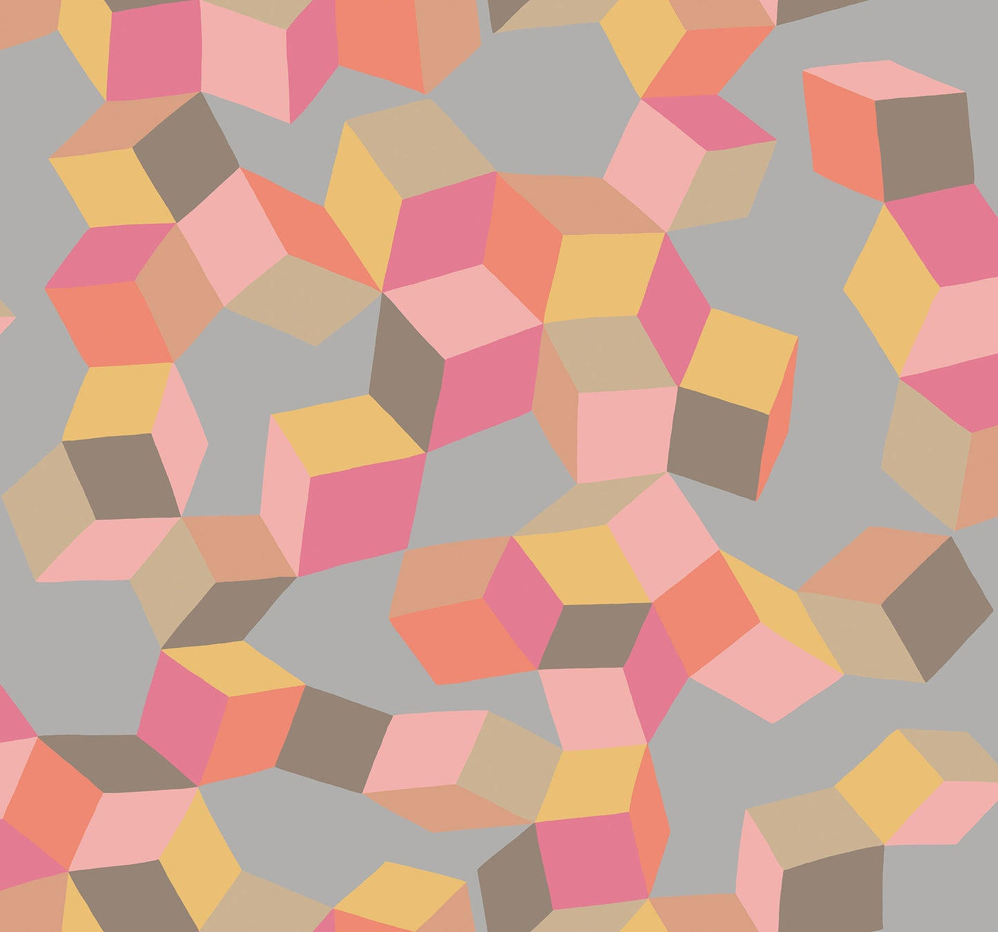 Cole & Son Puzzle - Fuchsia & Orange on Dove