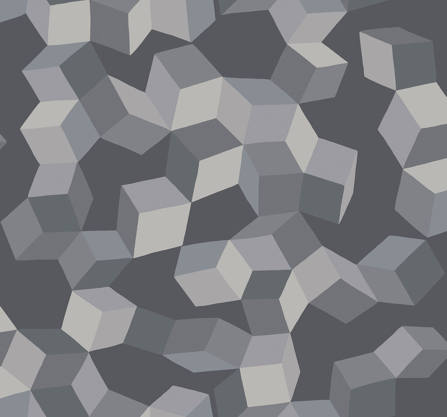 Cole & Son Puzzle - Heath Grey on Charcoal