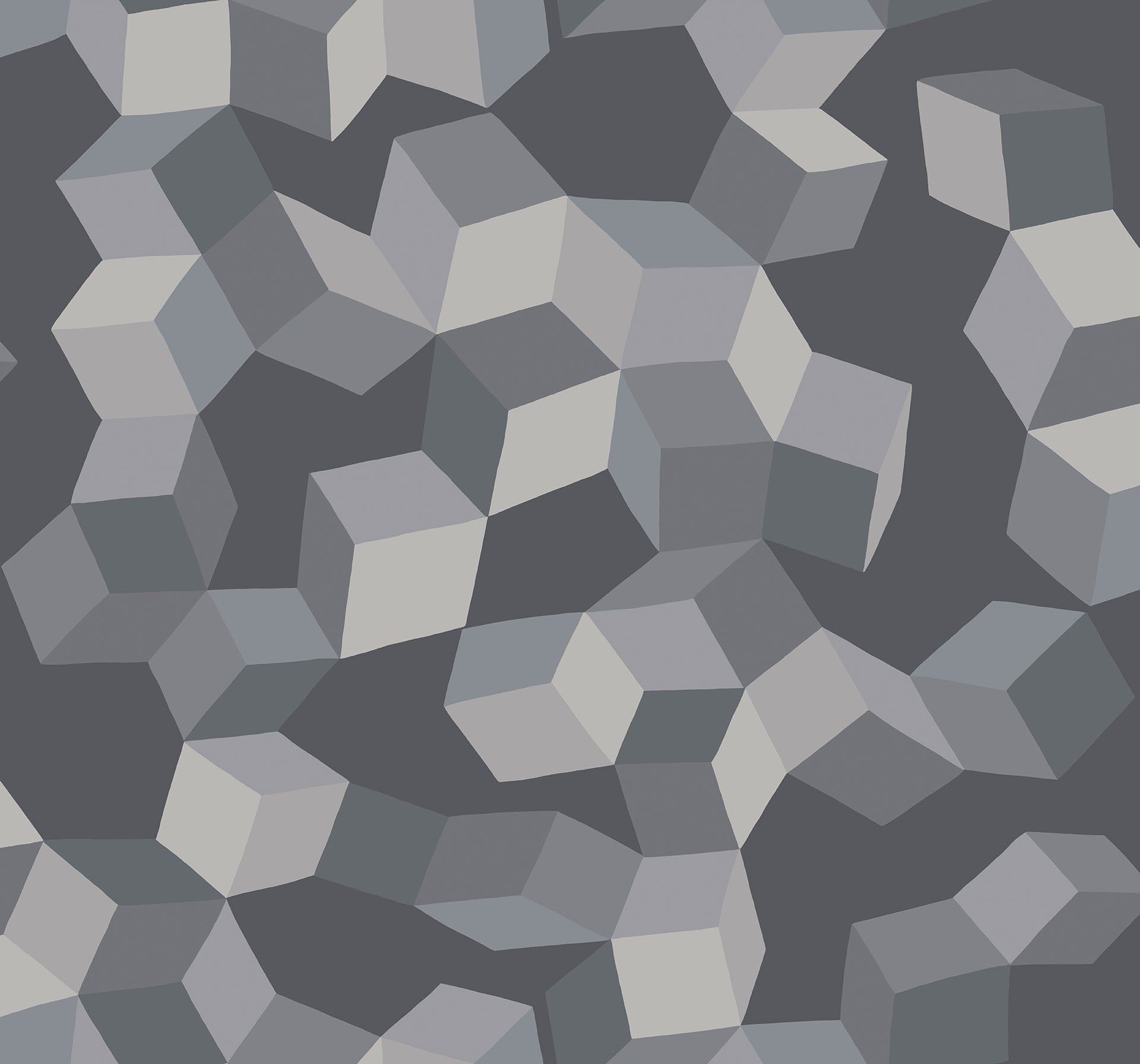 Cole & Son Puzzle - Heath Grey on Charcoal
