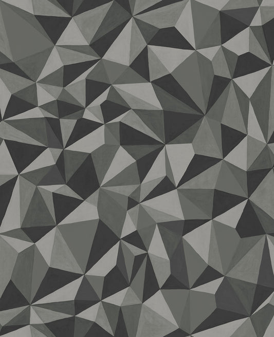 Cole & Son Quartz wallpaper - Metallic Silver & Graphite