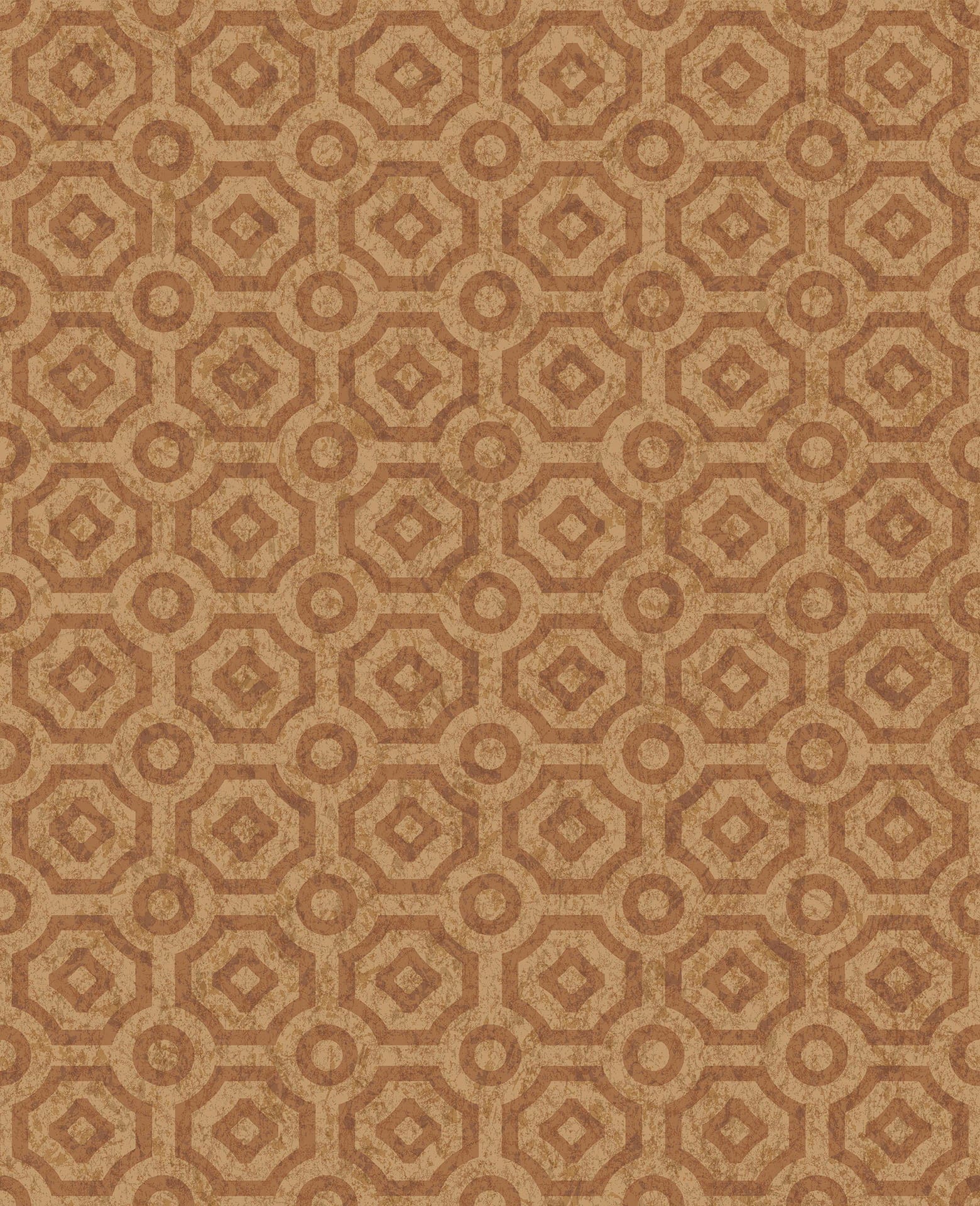 Cole & Son Queen's Quarter - Metallic Copper