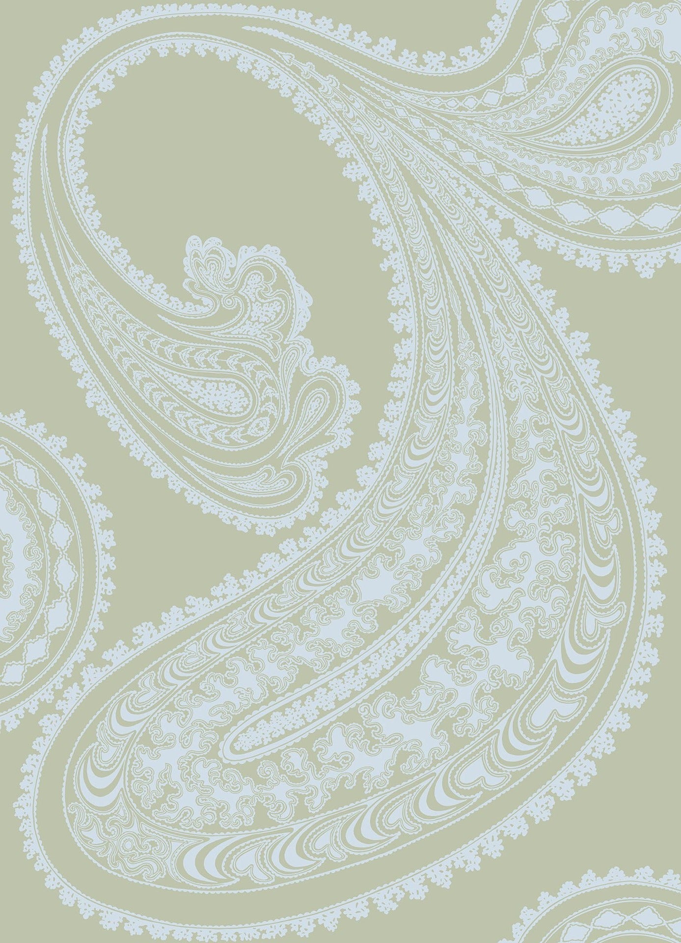 Cole & Son Rajapur wallpaper - Seafoam on Olive