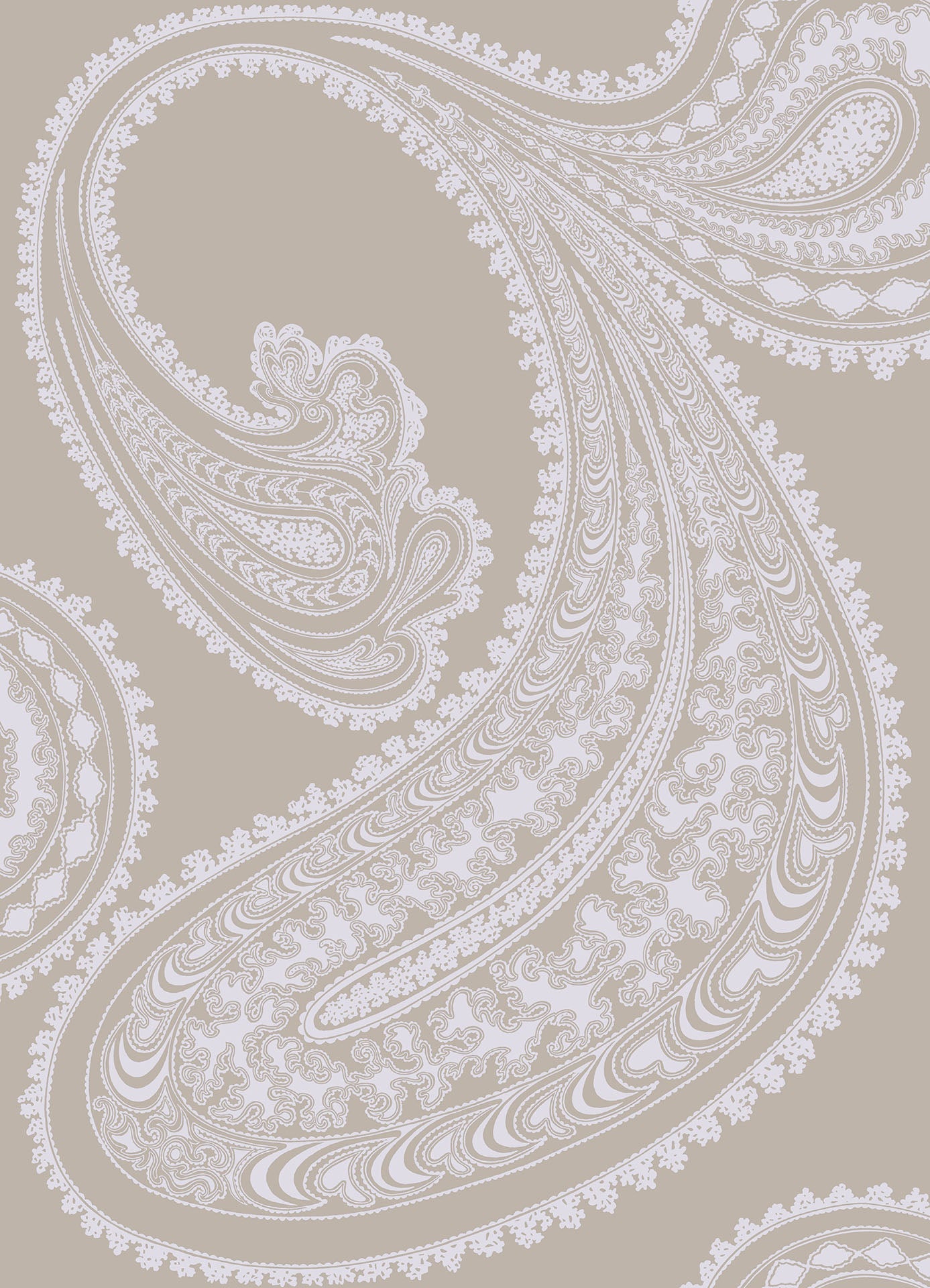 Cole & Son Rajapur - Silver Birch on Taupe