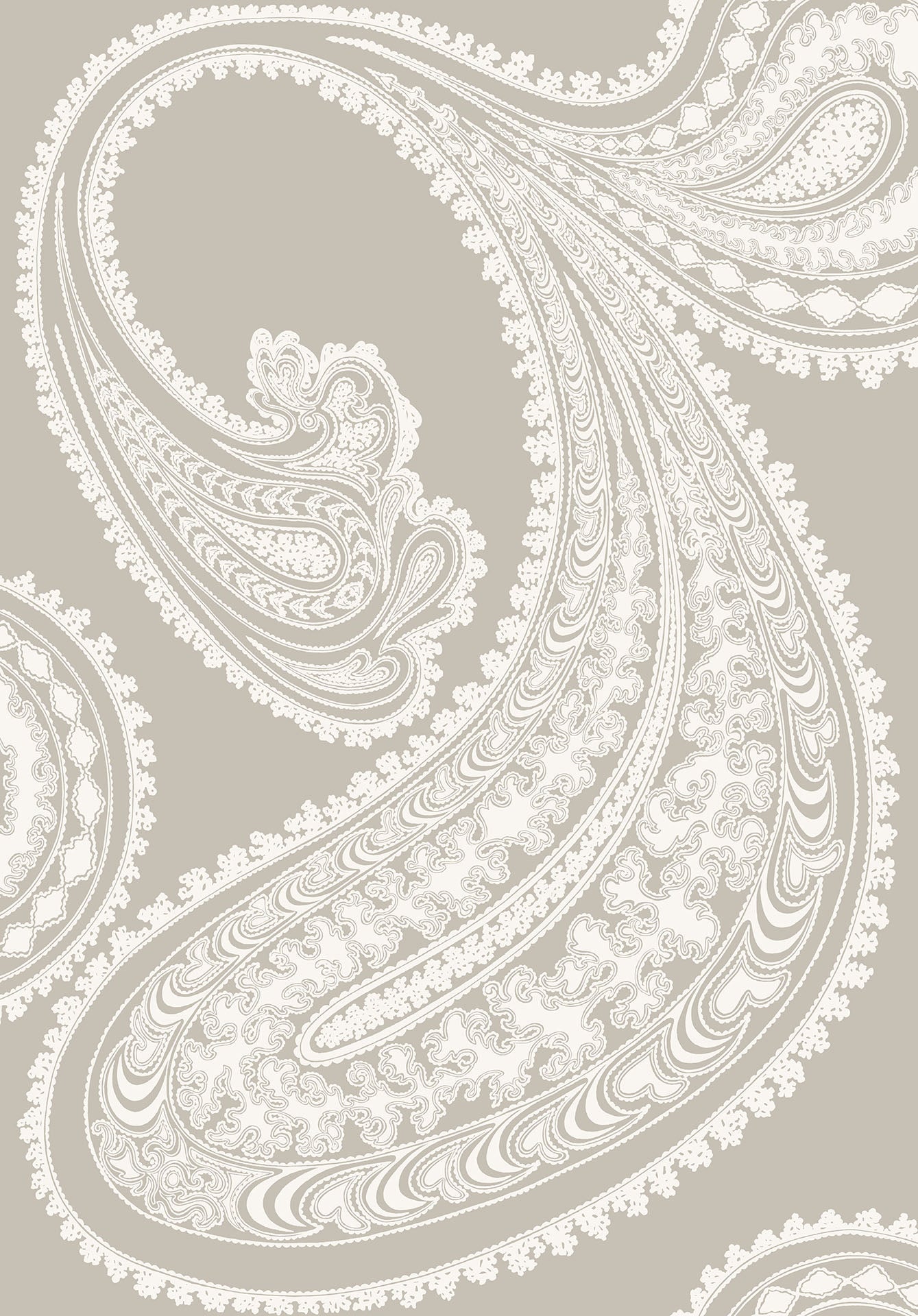 Cole & Son Rajapur - Chalk on Taupe