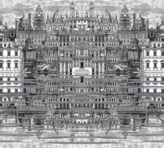 Cole & Son Riflesso wallpaper - Black & White