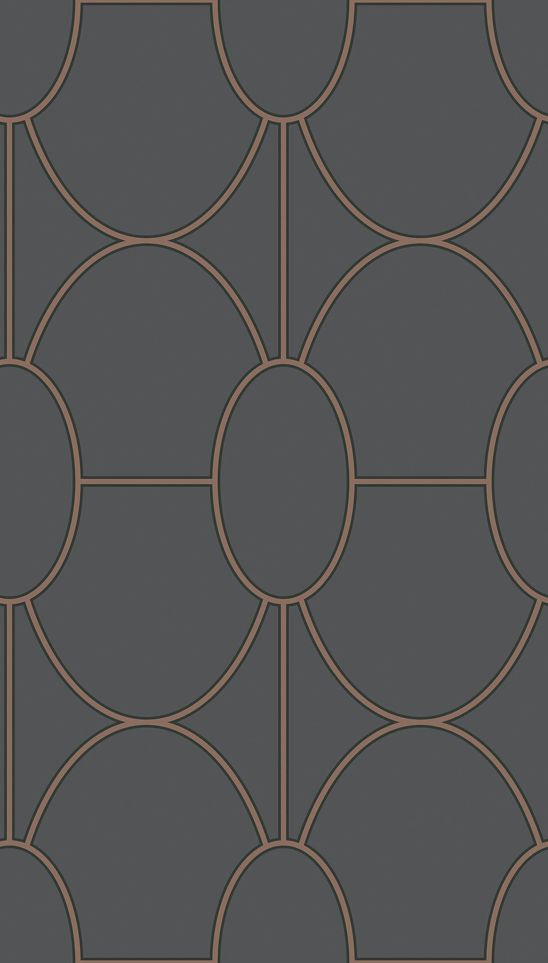 Cole & Son Riviera - Metallic Bronze on Charcoal