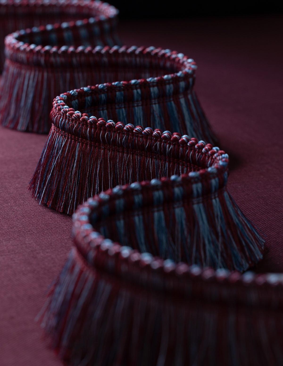 Samuel and Sons Romaunt Blocked Brush Fringe — scenography