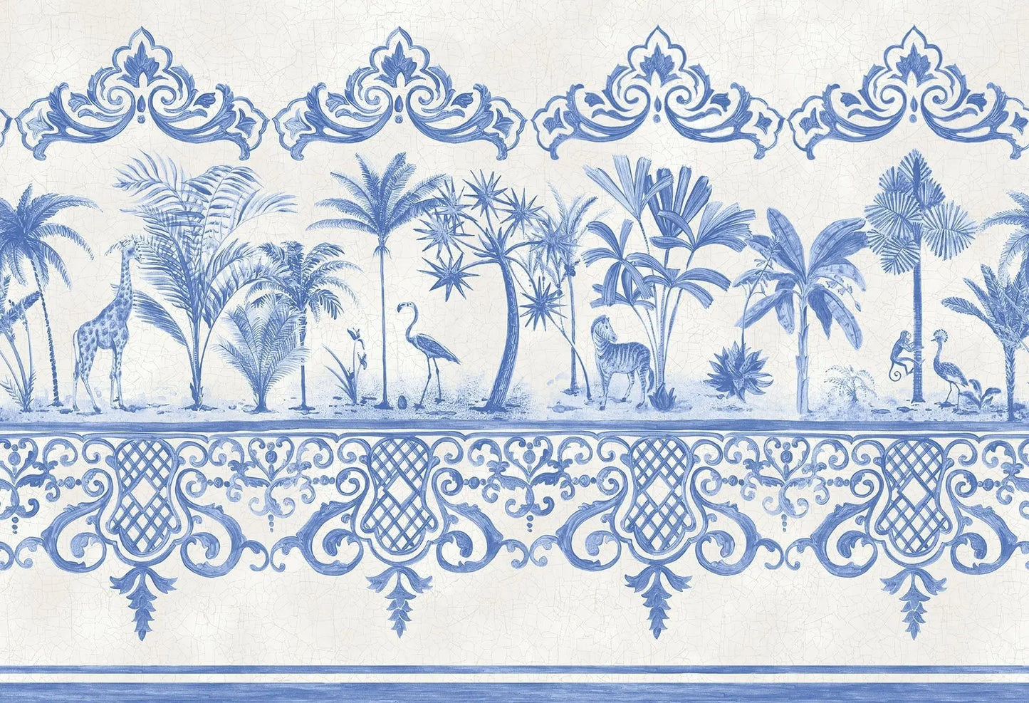 Cole & Son Rousseau Border wallpaper - Blue on White
